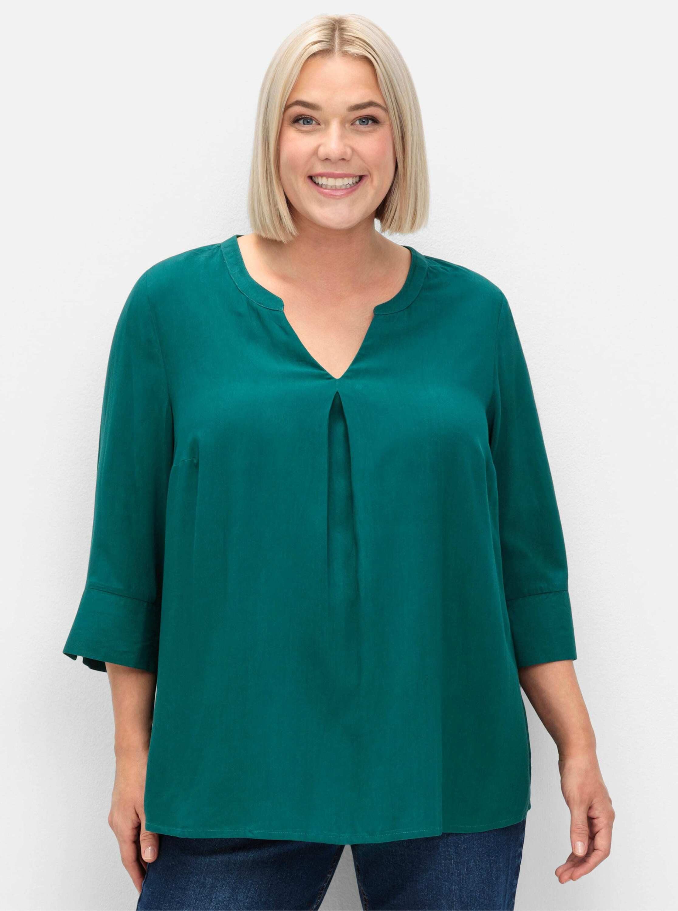 Sheego Klassische Bluse Tunika 3/4-Arm
