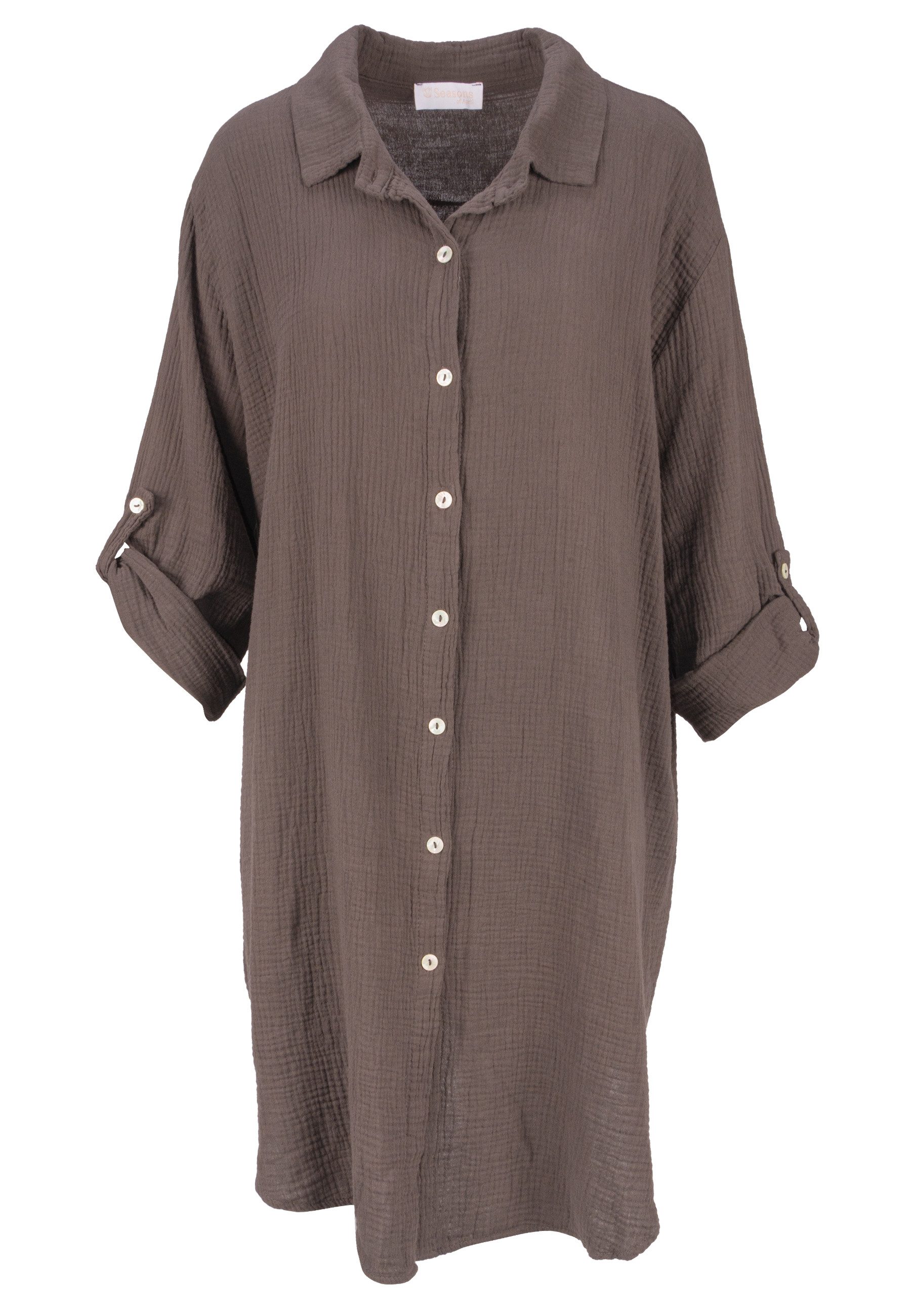 Seasons of April Hemdbluse Oversized Musselinbluse Jessy (1-tlg) Musselin H günstig online kaufen