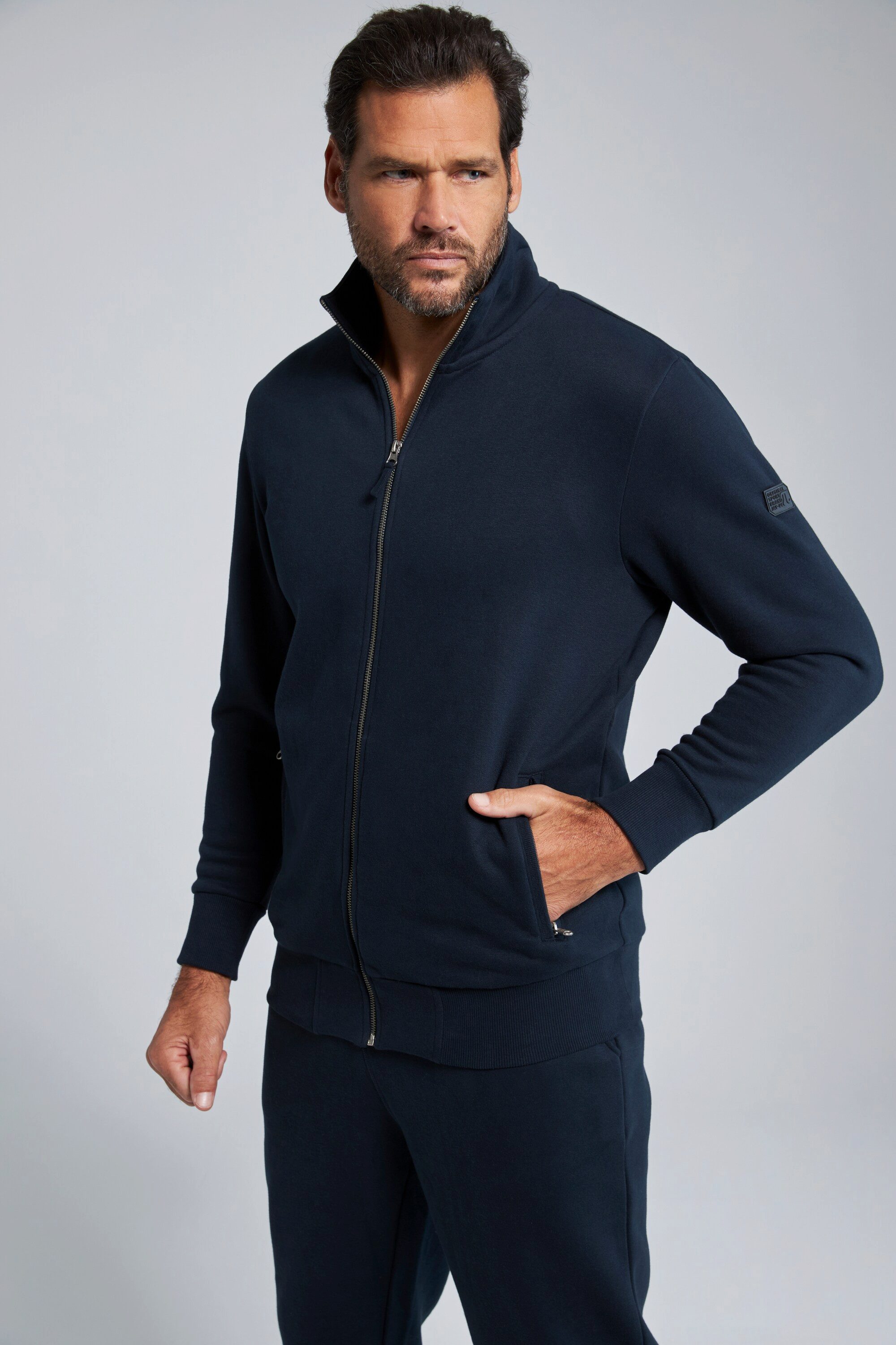 Fleecejacke Sweatjacke Stehkragen bis 8 XL