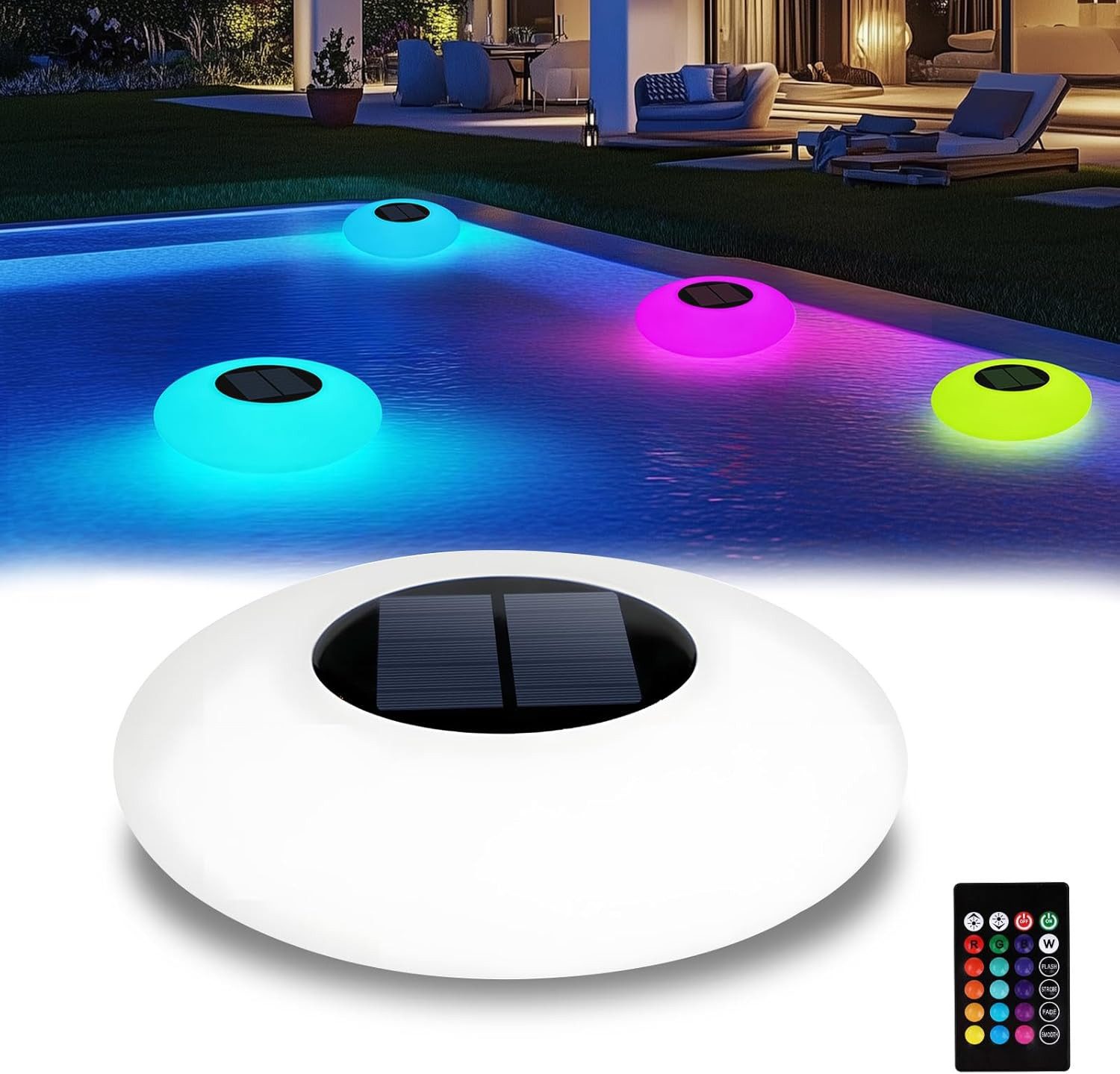 BlingBin Pool-Lampe Schwimmendes Solar-Poollicht mit Fernbedienung, günstig online kaufen