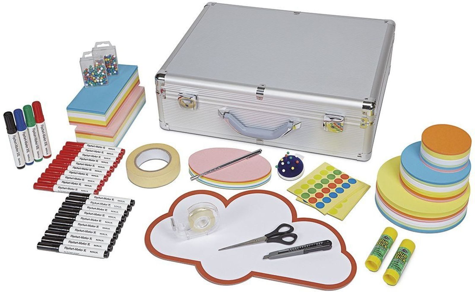 MAUL Moderationskoffer Moderatorenkoffer Aluminium 2782 Teile