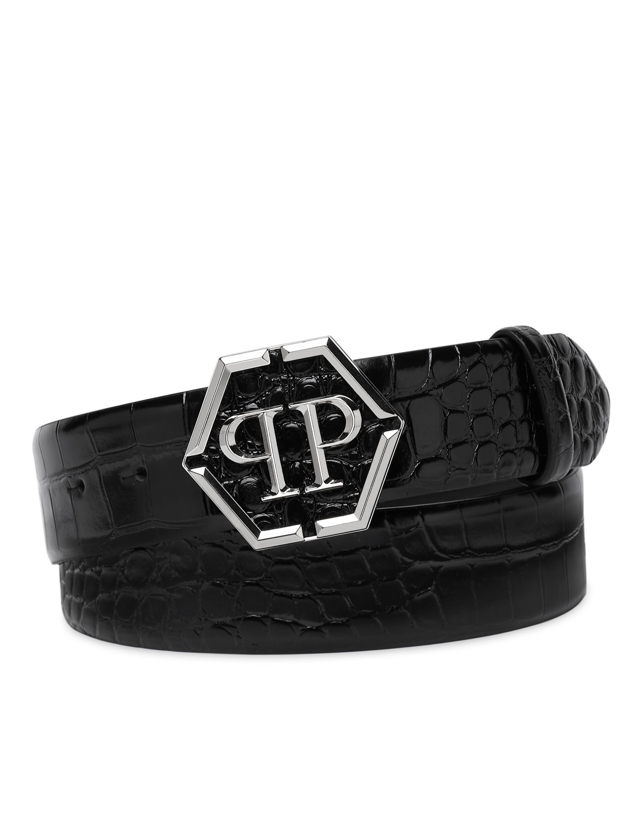 PHILIPP PLEIN Ledergürtel Hexagon