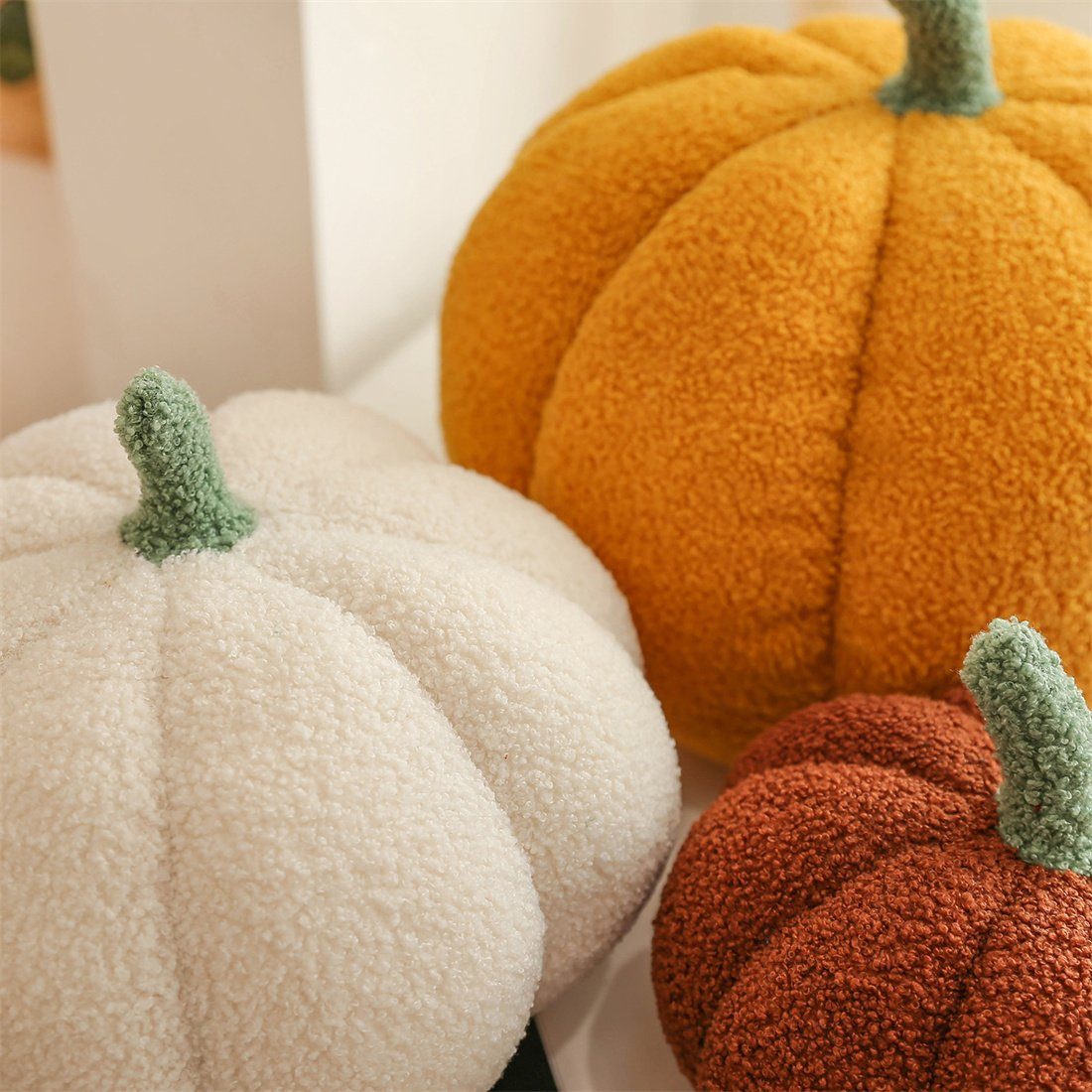 DÖRÖY Dekokissen Halloween kreatives Kürbis-Kissen-Spielzeug, Gelb Halloween-Plüschtiere