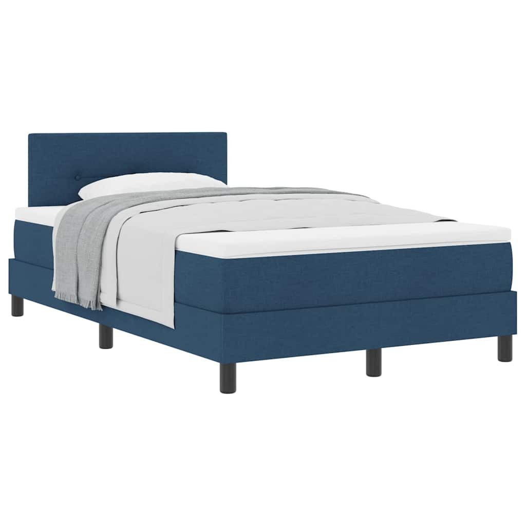 vidaXL Bett Boxspringbett mit Matratze Dunkelblau günstig online kaufen