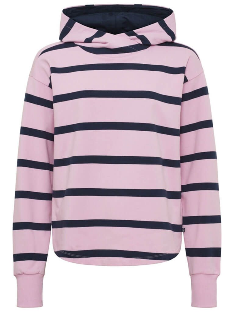 Sea Ranch Kapuzenpullover Damen Hoodie Gaya mit Streifen - Gestreifter Pullover mit Kapuze Angeschnittene Kapuze, Abgerundeter Saum, Elastische Ärmelbündchen
