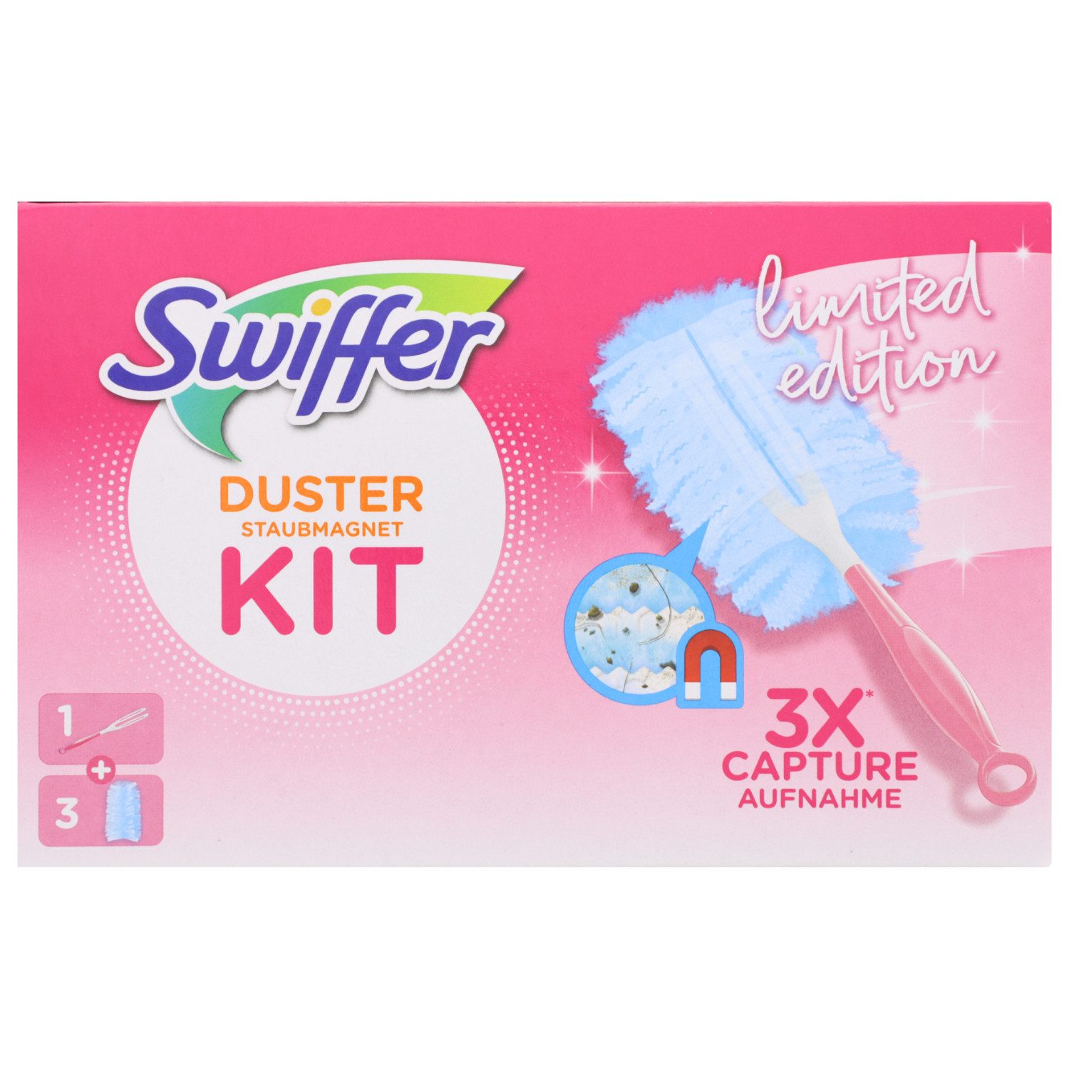 Swiffer Staubwedel Swiffer Staubmagnet KIT Limited Edition in Pink Staubwedel Handgriff &