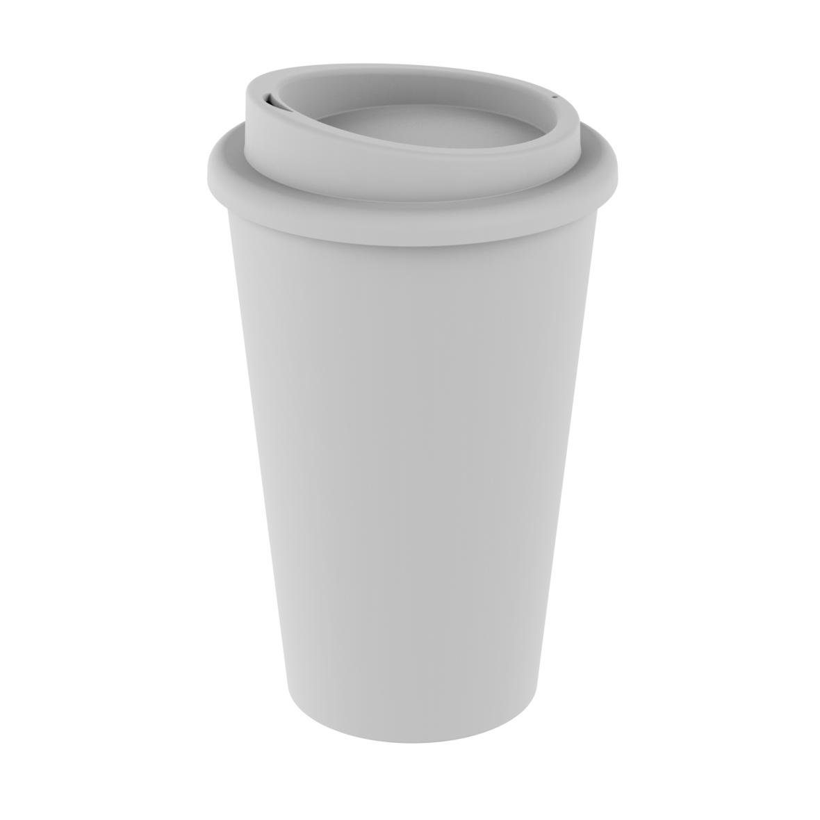 elasto Coffee-to-go-Becher doppelwandiger Kaffeebecher mit Deckel 350 ml für unterwegs, Made in Germany, BPA-frei, 100% recyclebar, Heißgetränke, Teebecher