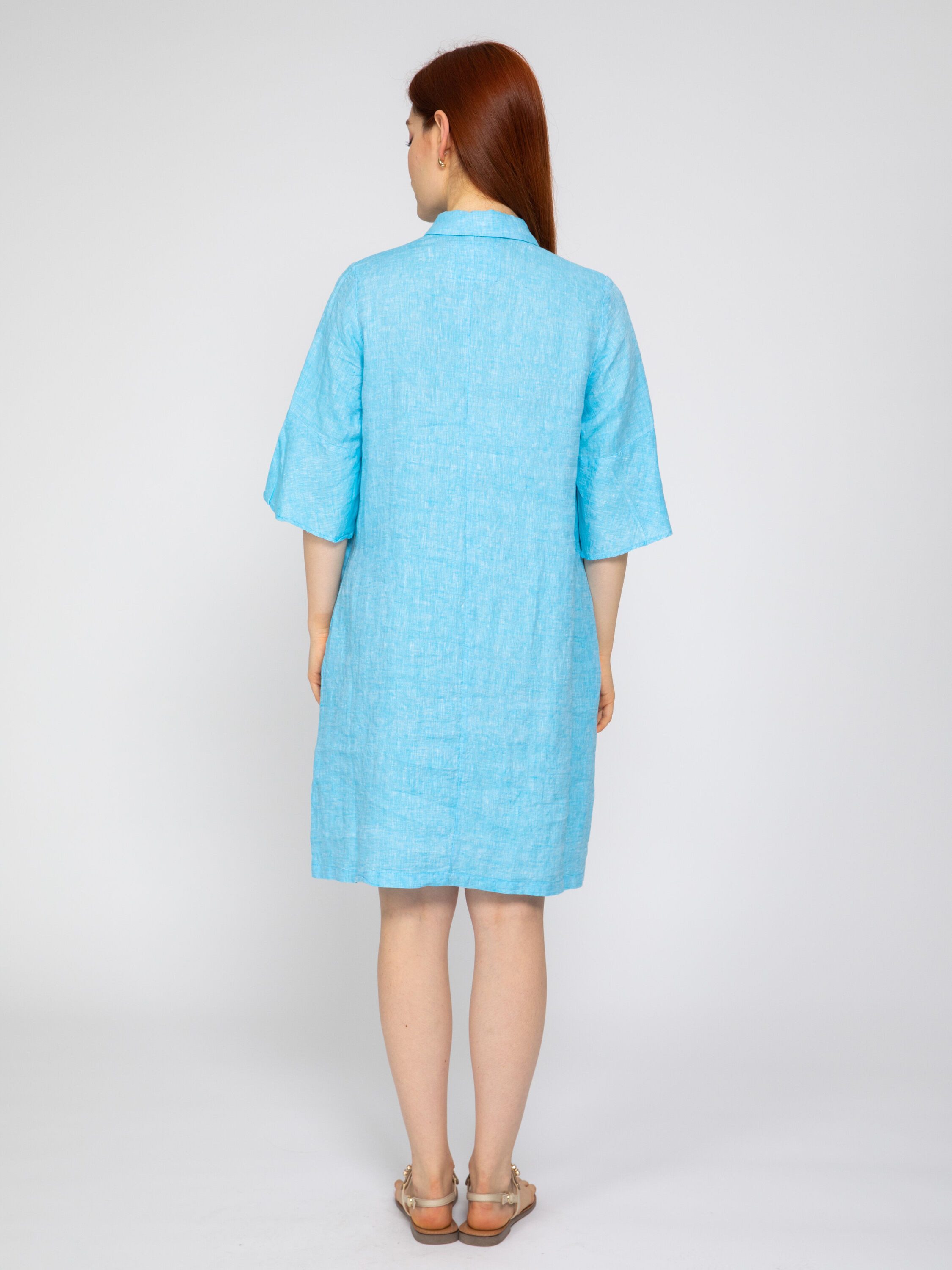 VICCI Germany Blusenkleid aus Melange-Leinen mit günstig online kaufen
