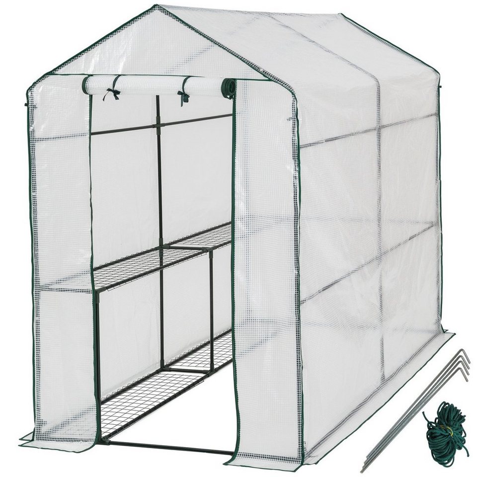 tectake Gewächshaus »Gewächshaus mit Plane«, UV stabilisierte PVC Folie