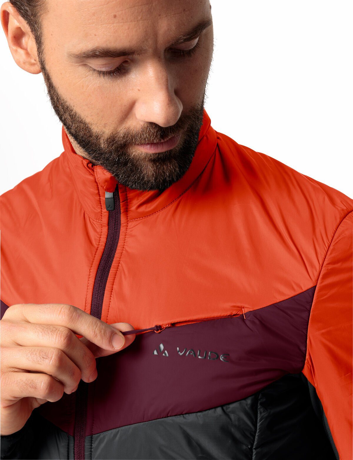 VAUDE Outdoorjacke Men's Kuro Insulation red glowing (1-St) Jacket kompensiert Klimaneutral
