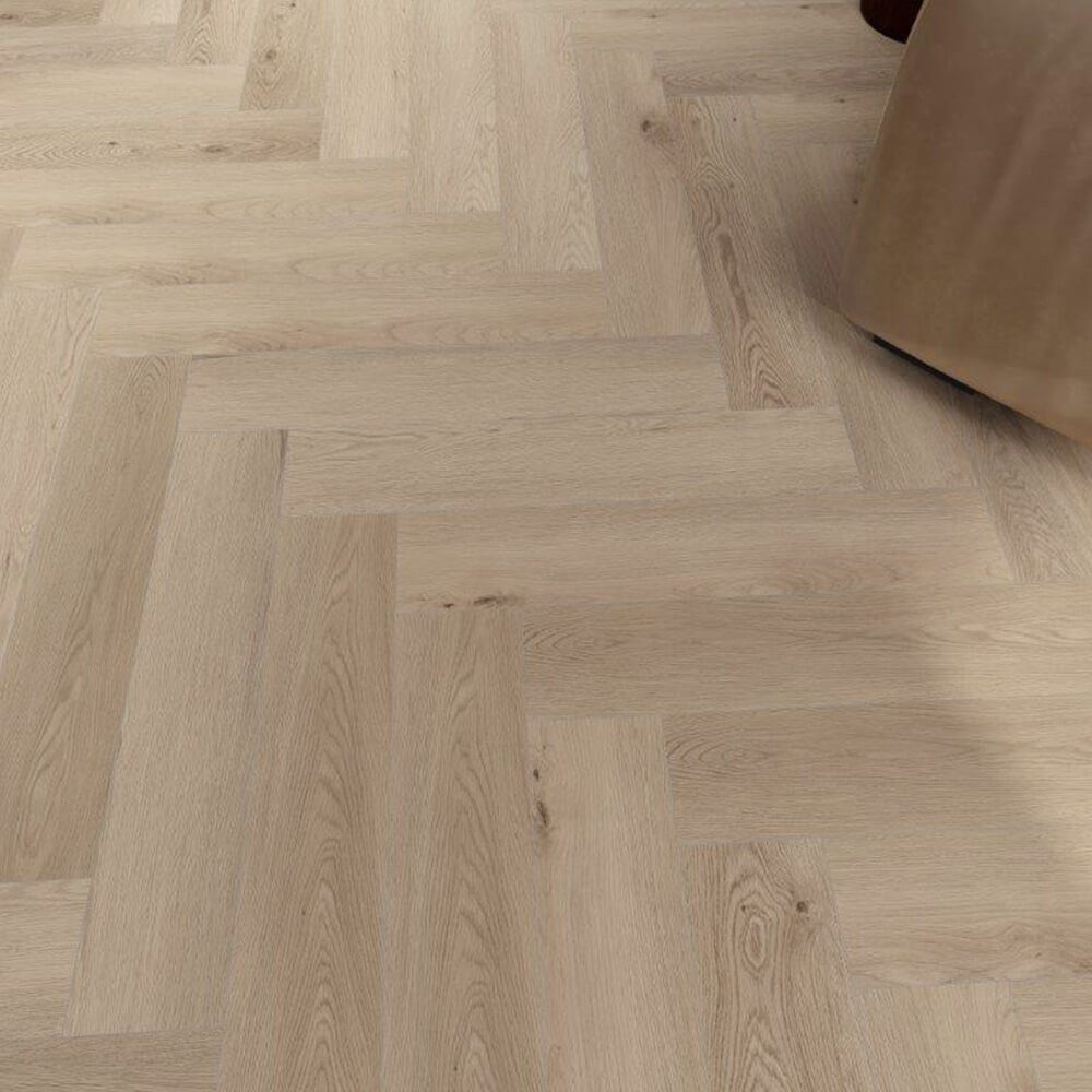 HOME DELUXE Klickfliesen Klick-Vinylboden mit Trittschall ELORA, inkl. Trittschalldämmung & Fußbodenheizung geeignet, Fischgrät vinyl