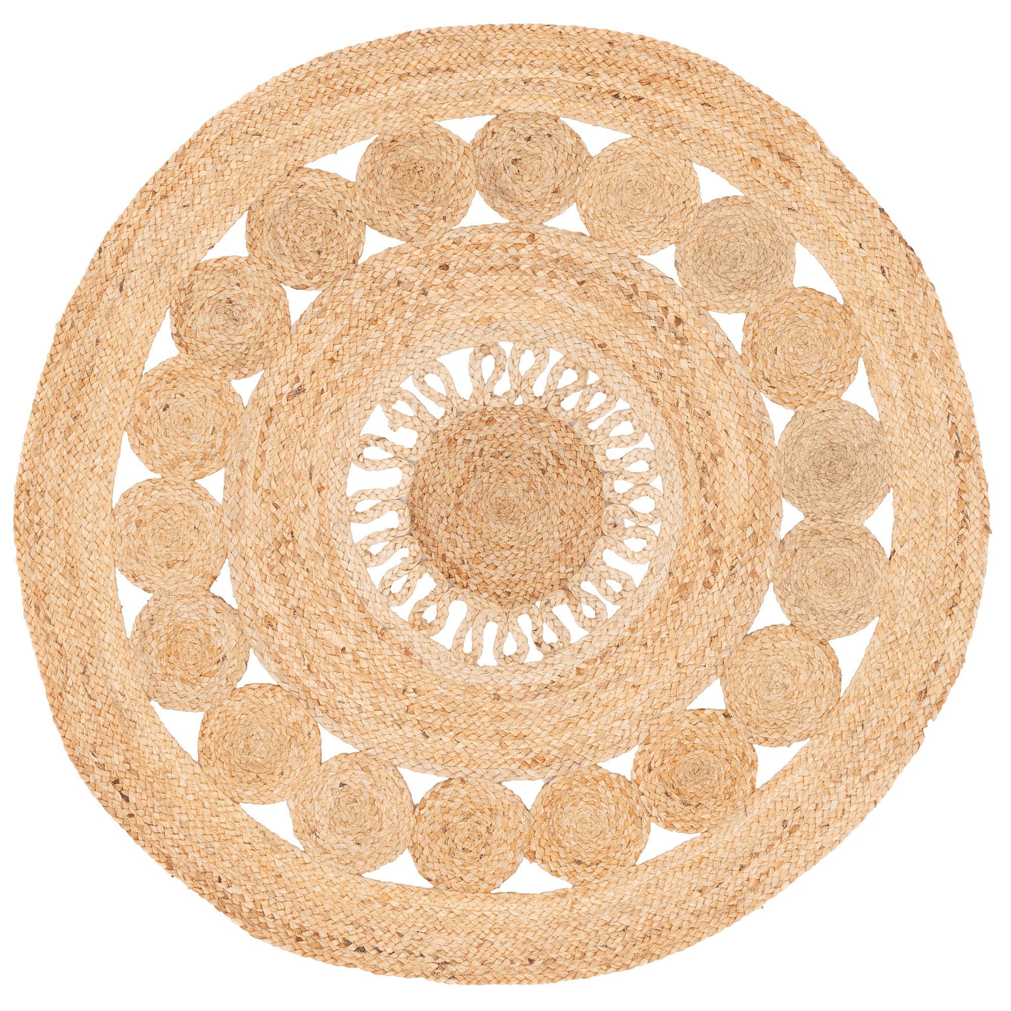 Pergamon Sisalteppich Handgefertigt Jute Teppich Pia Rund, Rund, Höhe: 4 mm günstig online kaufen