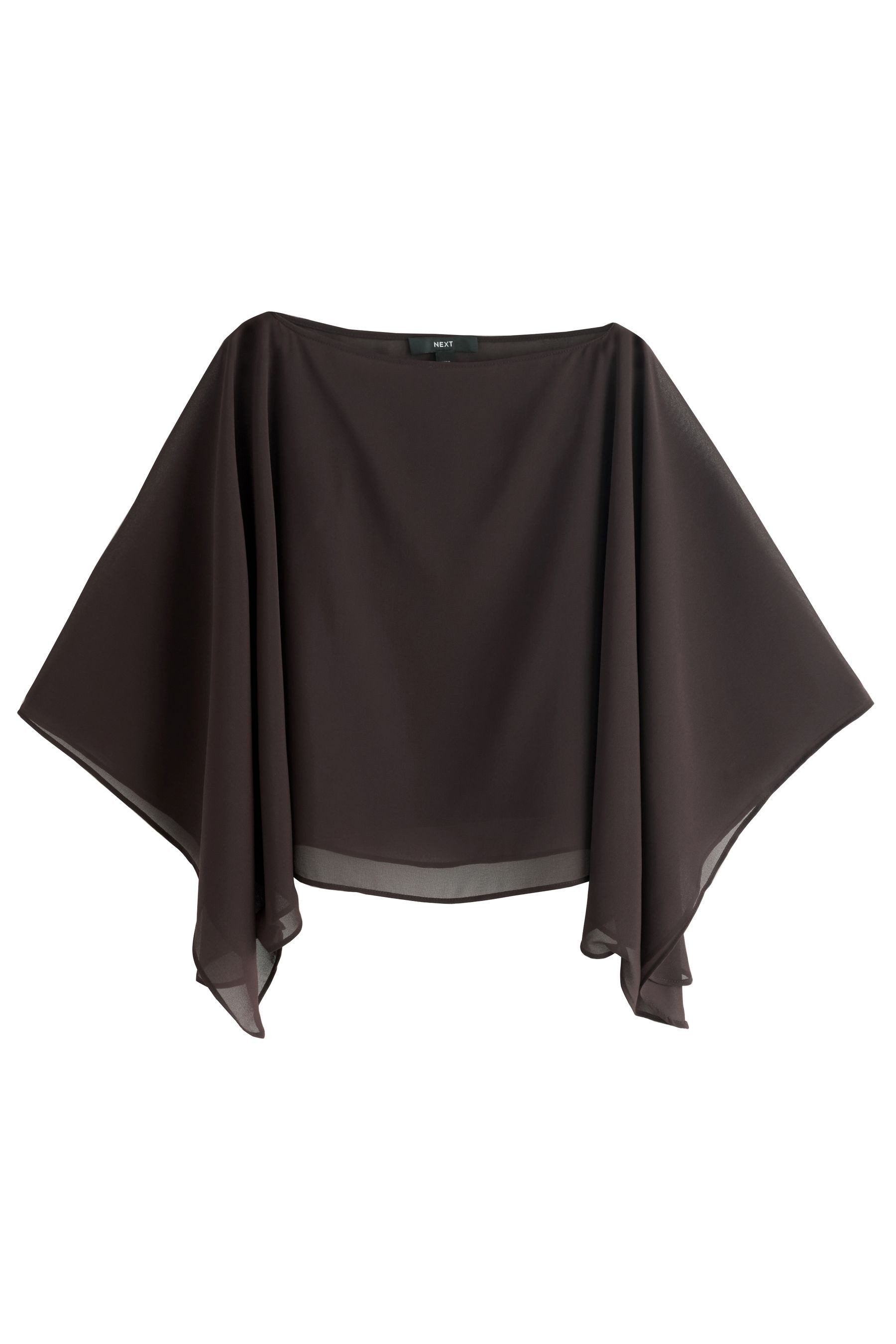 Blusenshirt Trägertop mit transparenter Lage und Cape-Ärmeln