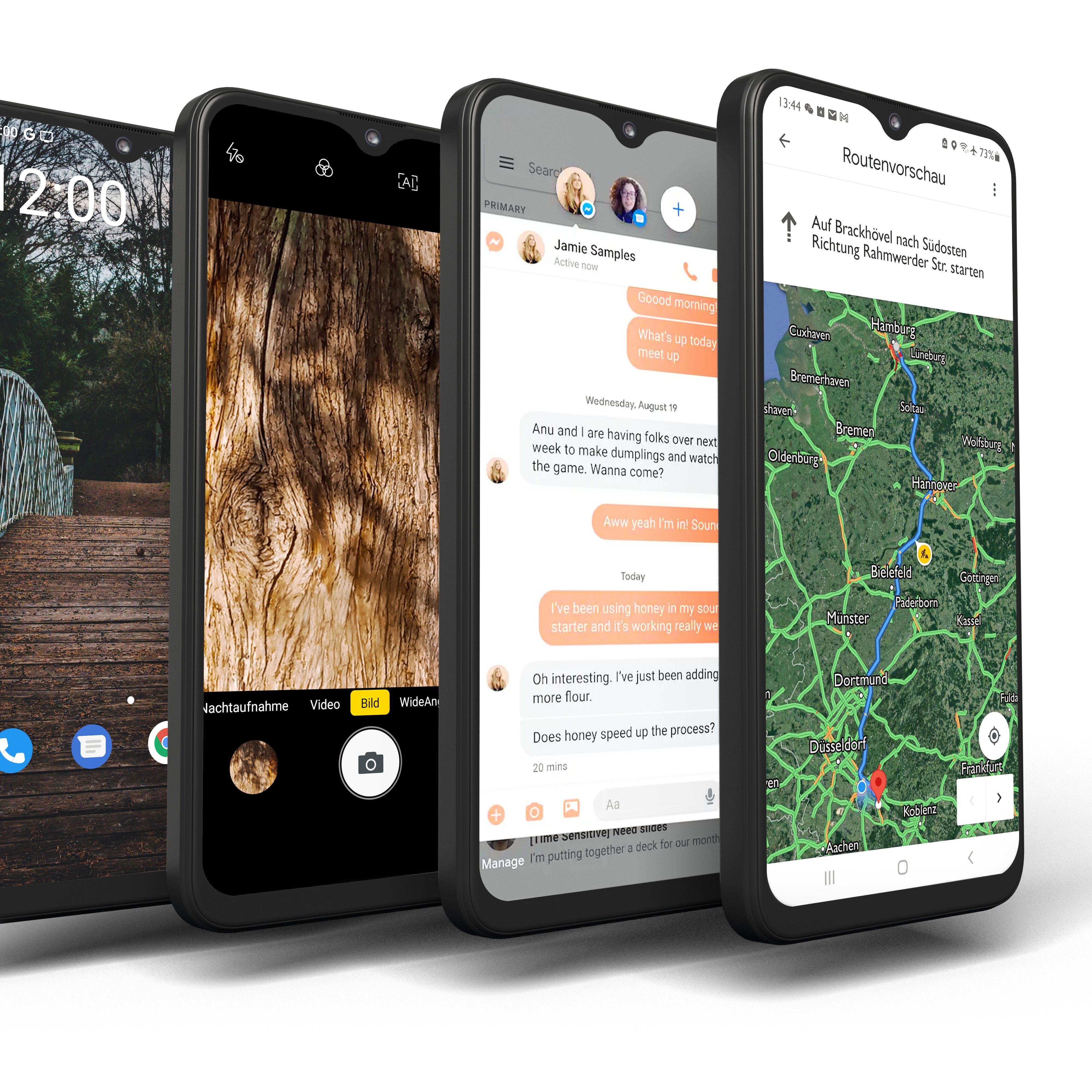 rephone REPHONE Powered by Gigaset 128 GB Schwarz Dual SIM Handy (6,3 Zoll, 64 MP Kamera)