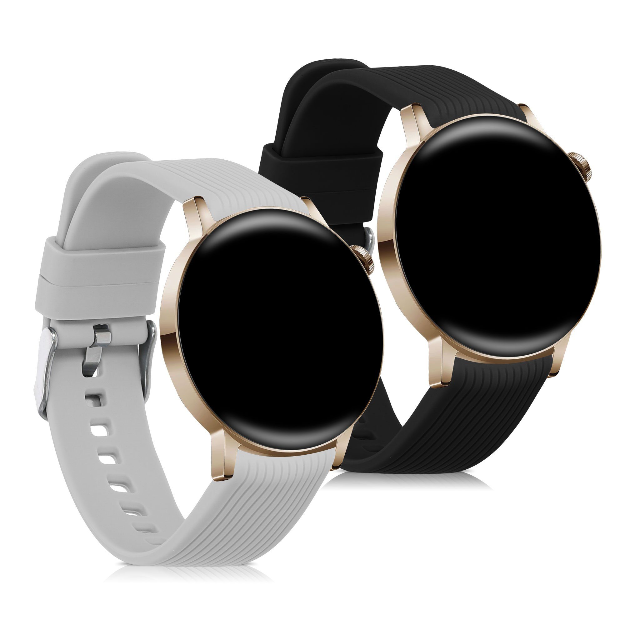 kwmobile 2x Sportarmband für Huawei Watch GT 3 Pro 43mm / Watch GT3 42mm / GT2 Smartwatch, 2-tlg., Armband TPU Silikon Set Fitnesstracker
