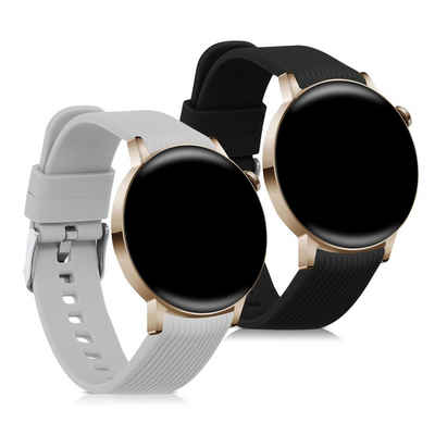 kwmobile Uhrenarmband, 2x Sportarmband kompatibel mit Huawei Watch GT 3 Pro (43mm) / Watch GT 3 (42mm) - Armband TPU Silikon Set Fitnesstracker