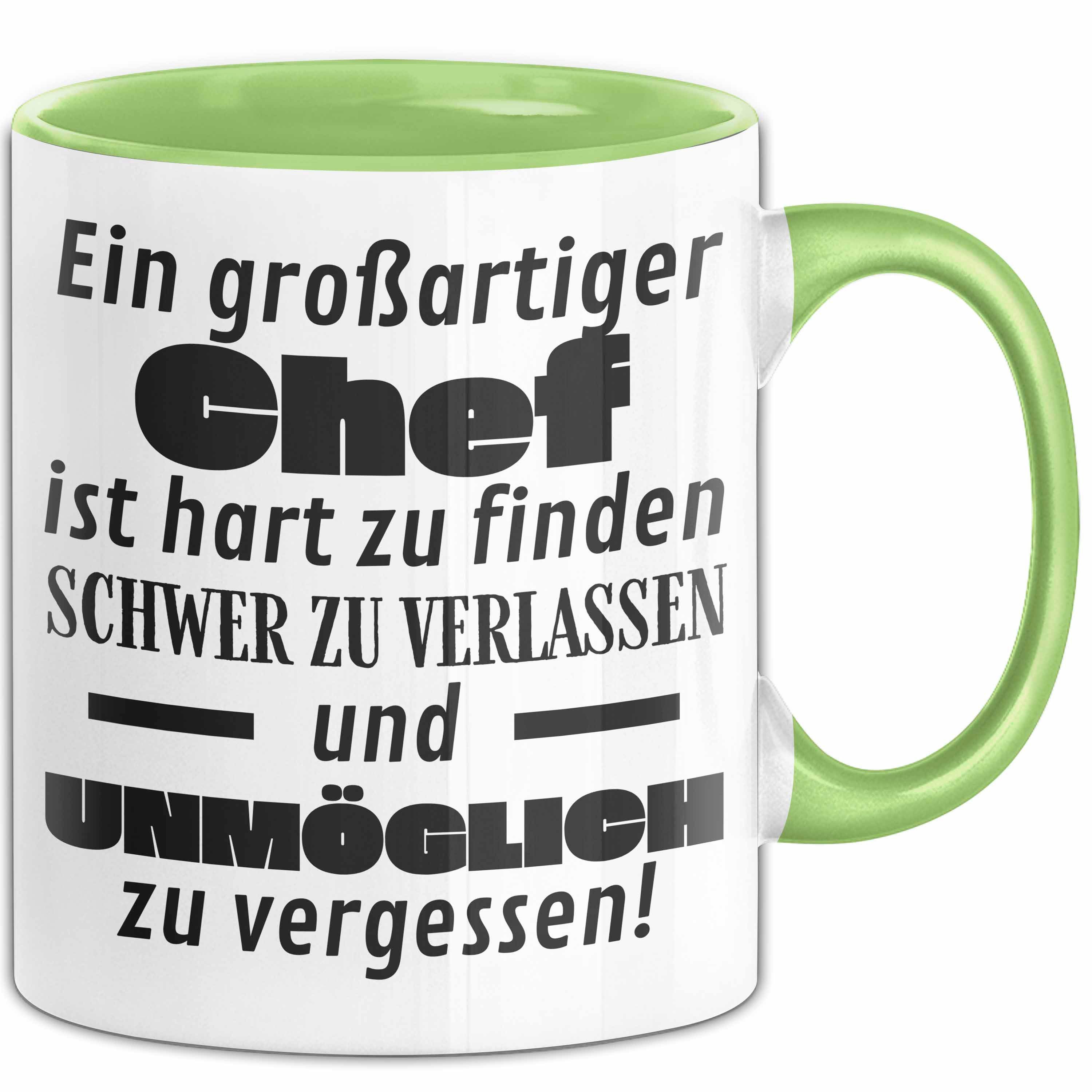 Trendation Tasse Chef Abschied Geschenk Tasse Abschiedsgeschenk für Chef Hart Zu Finden