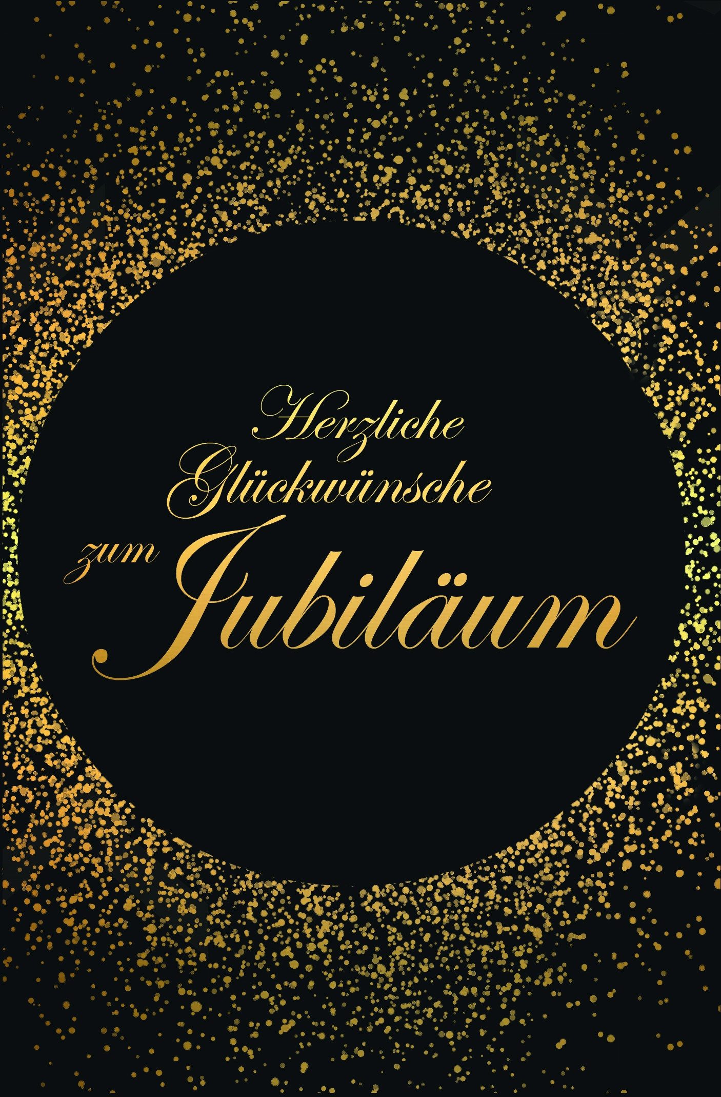 Grußkarten Jubiläum - Glückwunschkarte im Format 11,5 x 17 cm mit Umschlag