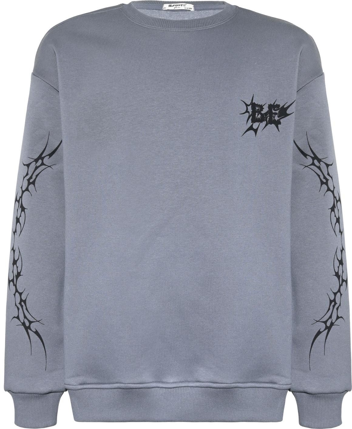 BLUE EFFECT Sweatshirt blue effect boys Sweatshirt Pullover Oversize steingrau (1-tlg)