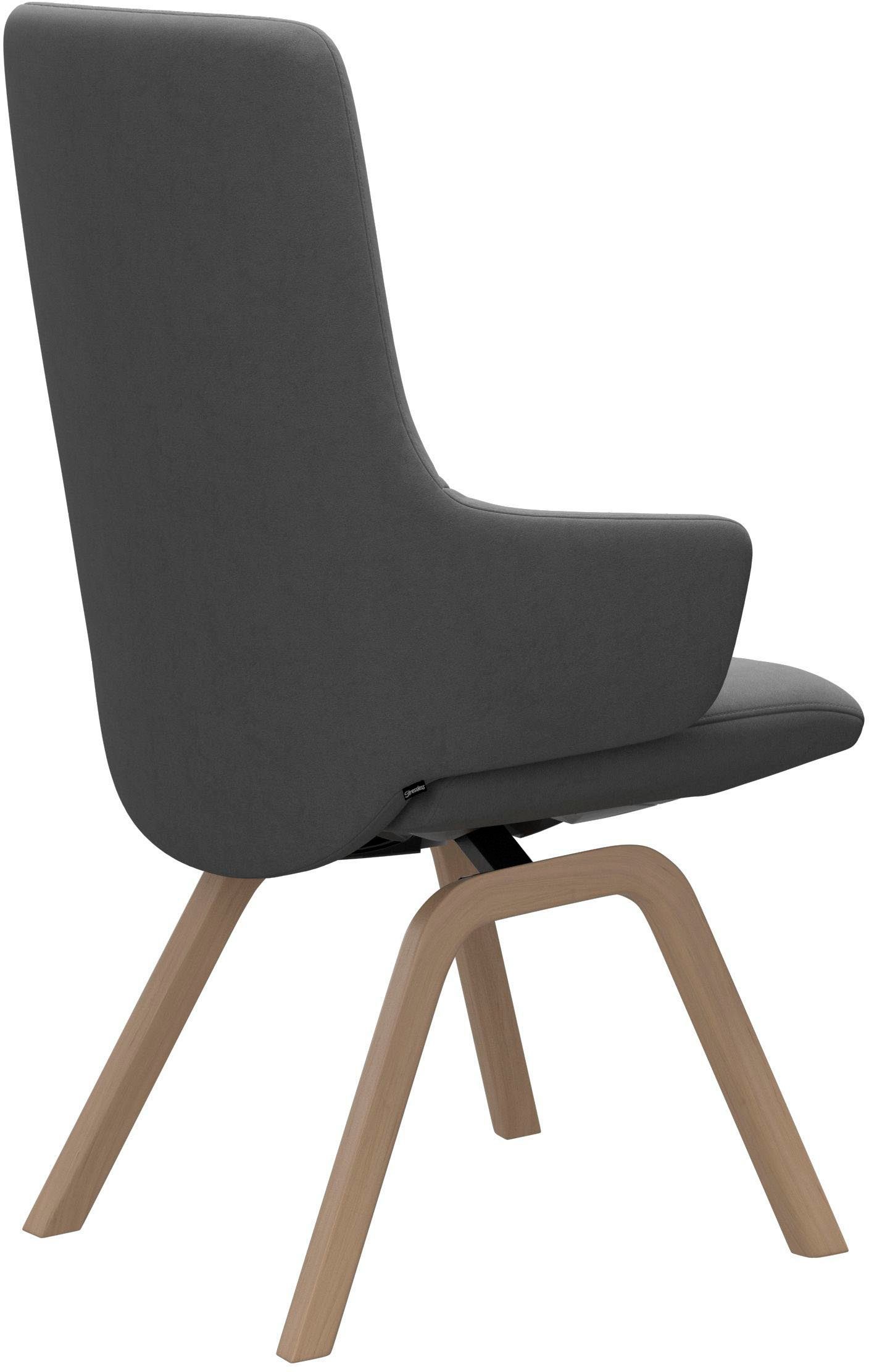 Stressless® Polsterstuhl Laurel, High Back mit Armlehne, Größe L, mit schräggestellten Beinen in Eiche