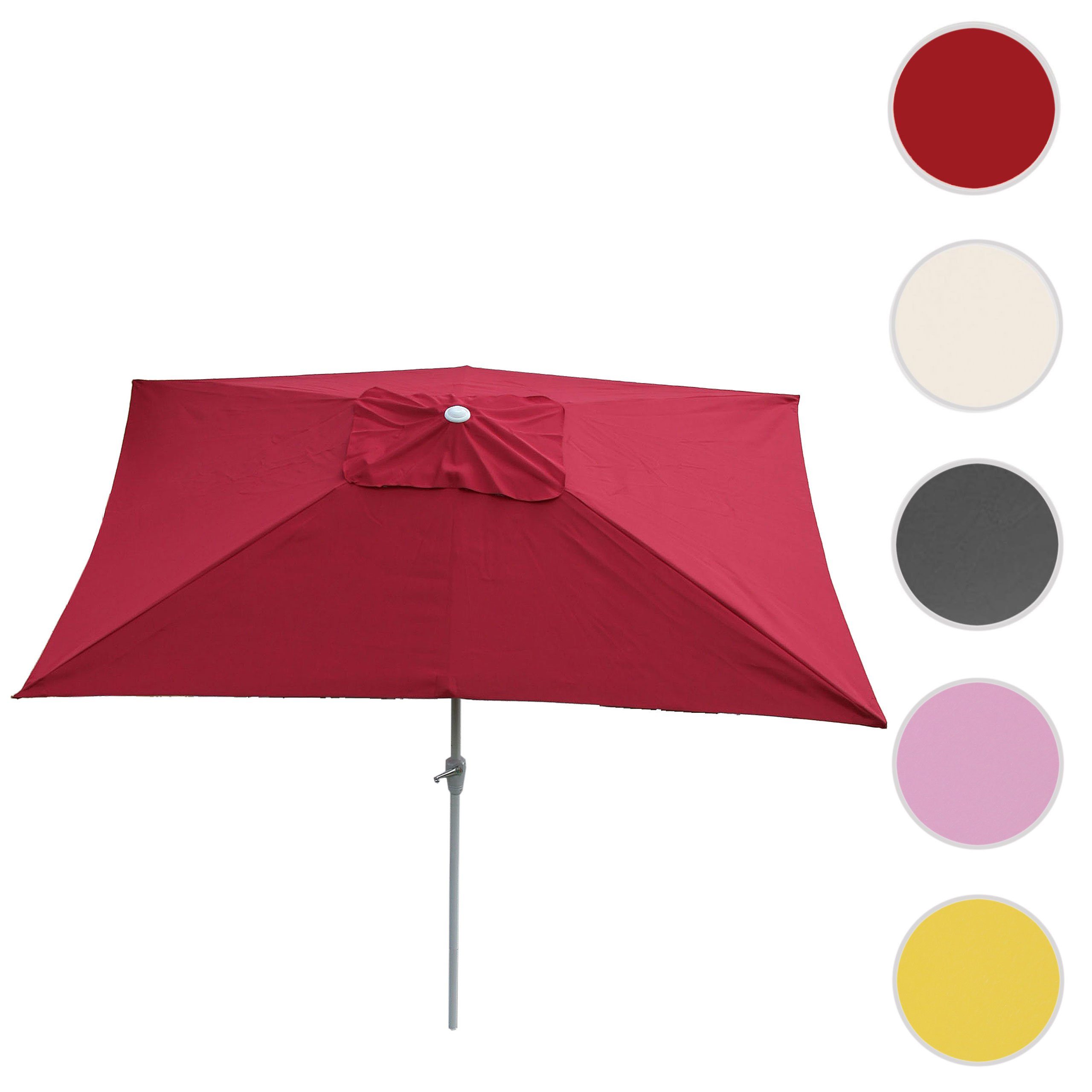 MCW Sonnenschirm Castellammare, Kippbar, Lüftungsschlitz, rechteckig, UV-Schutz 50+