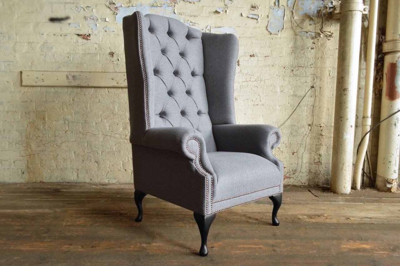 Chesterfield-Sessel Elegantes Chesterfield Sessel Sofa Grau für Wohnzimmer & Relaxbereich