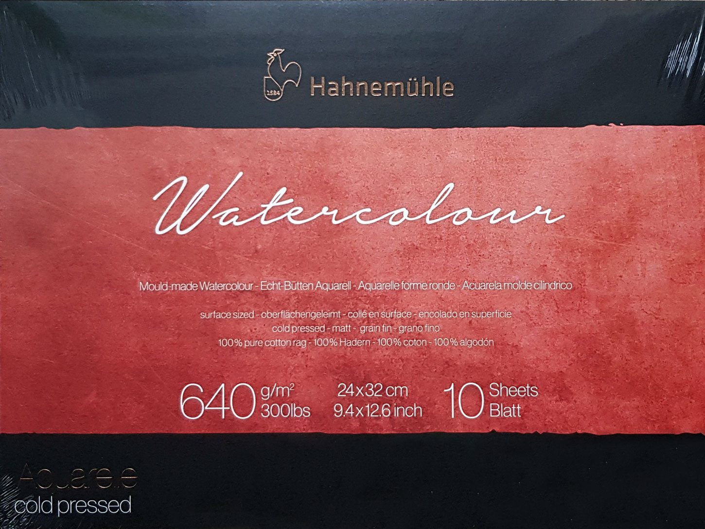 Hahnemühle Aquarellpapier Hahnemühle Watercolour Collection 640 g/m², 24x32 cm Cold Pressed Matt, für Aquarelltechniken