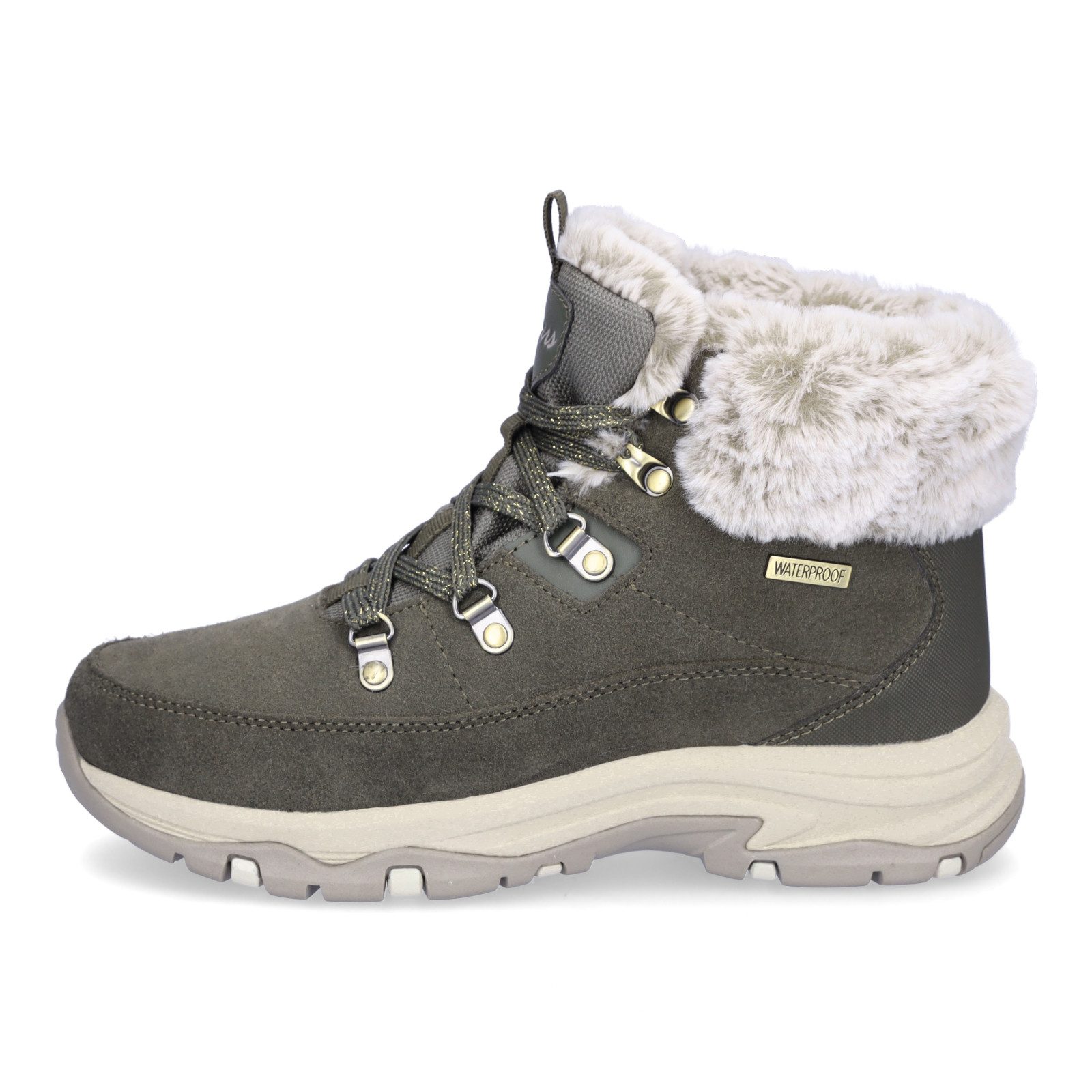 Skechers Skechers Damen Schnürboot Trego Snow Worries olive Schnürboots