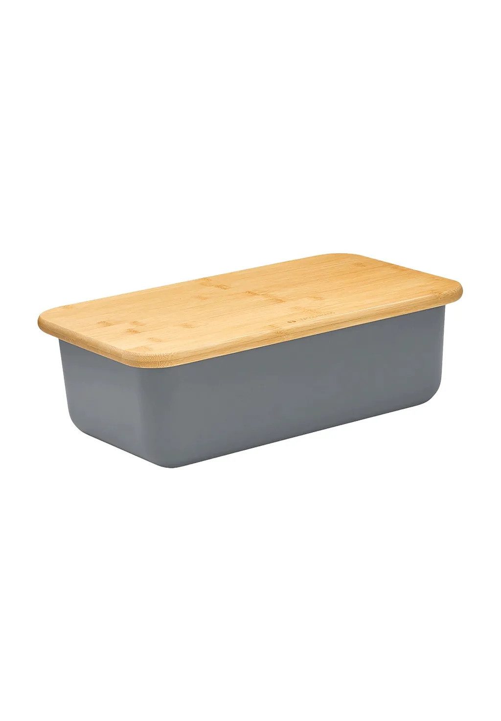 ZASSENHAUS Brotkasten Zassenhaus Brotkasten LOFT eckig cool grey 40 x 23 cm, Baumbus und Kunststoff