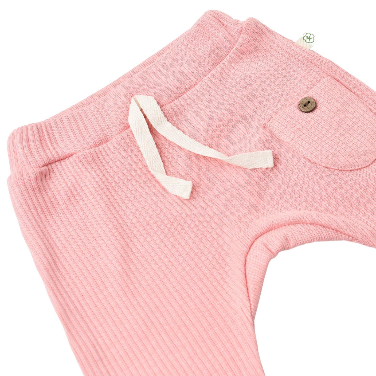 Hose Modal 50% gerippte Bio-Baumwolle Funktionshose für Textilstruktur, Modal 56-74 50% (1-tlg) Unisex biorganic Größe und Jungen rosa Soft Mädchen