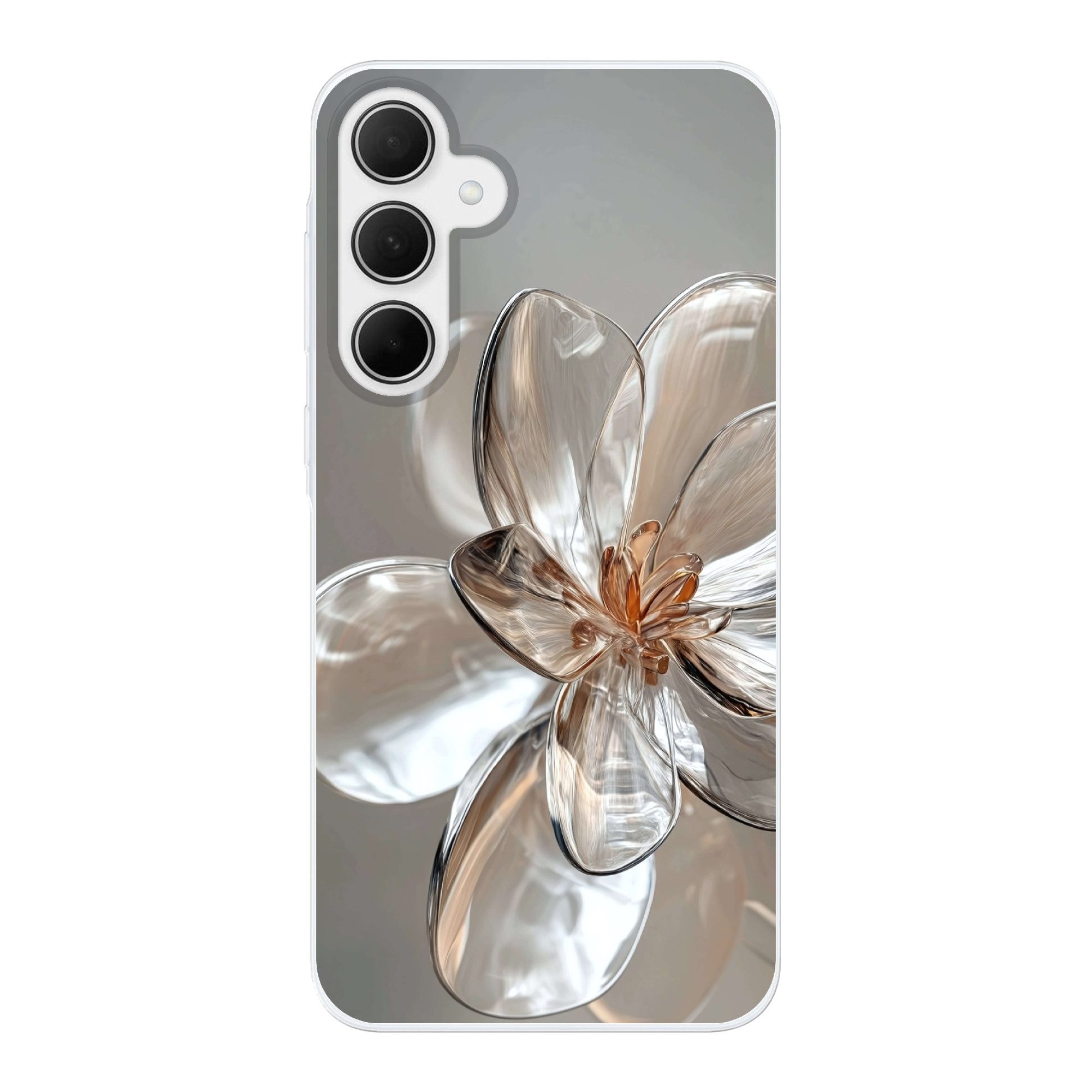 MuchoWow Handyhülle für Samsung Galaxy A35 5G Blume - Gläser - Transluzent, Smartphone-Bumper, Print, Handy Schutzhülle Dünn