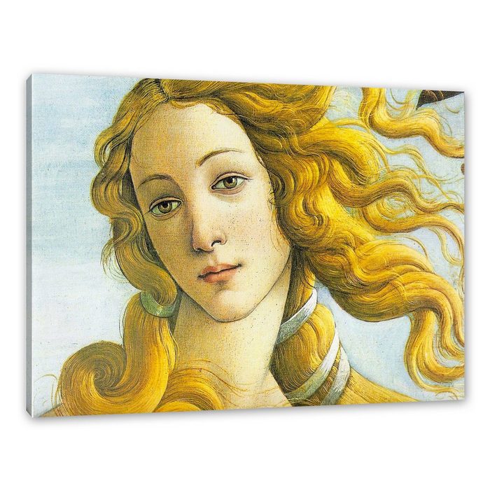 Pixxprint Leinwandbild Sandro Botticelli - Die Geburt der Venus Ausschnitt Wanddekoration (1 St) Leinwandbild fertig bespannt inkl. Zackenaufhänger