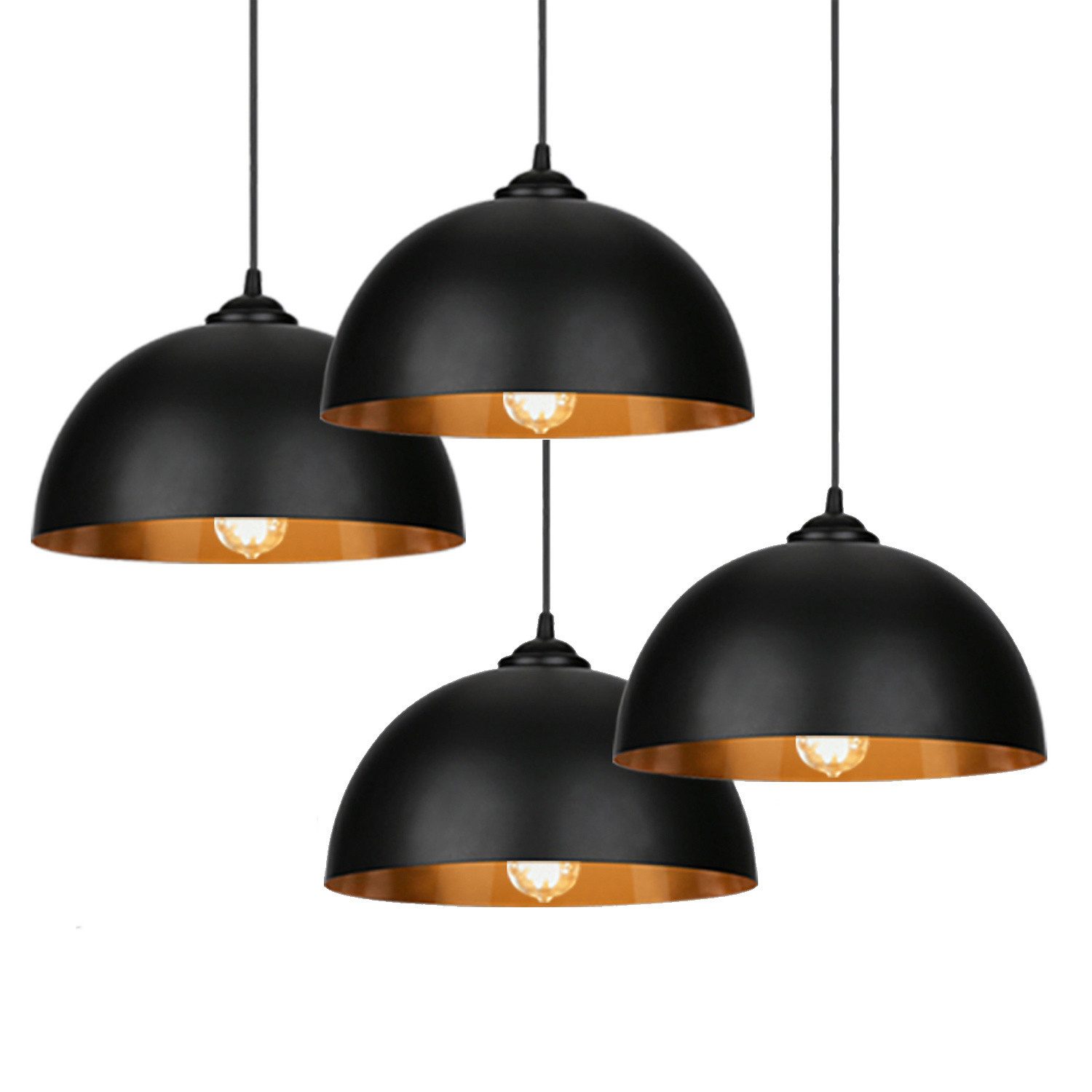 Clanmacy Pendelleuchte Pendelleuchte Lampenschirm 2er Set Industrielle Vintage E27 Retro, ohne Leuchtmittel