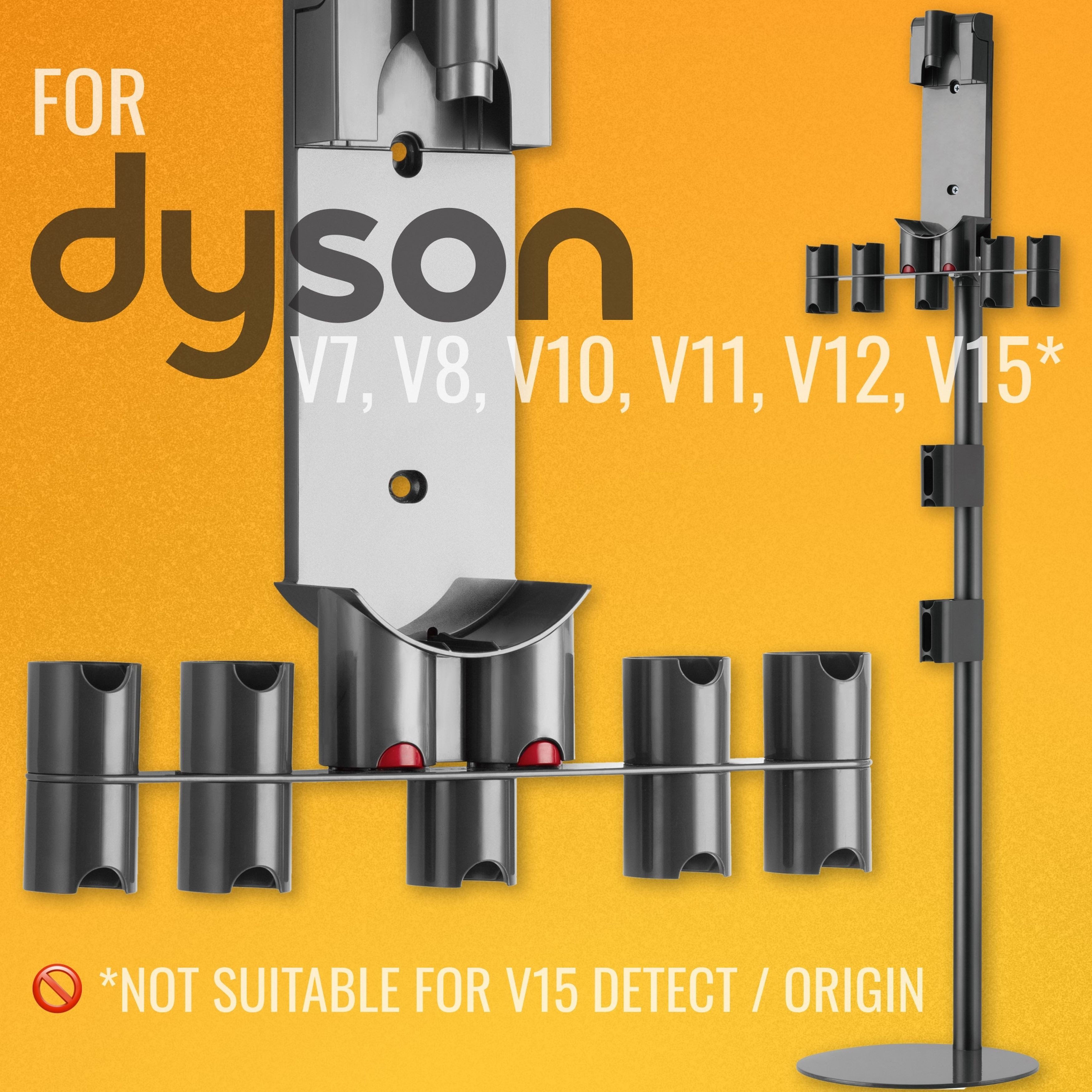 RICOO Halterungszubehör SH0602, (für Dyson Aufsätze, stabil, platzsparend, 1-tlg., Halterung für 9 Stk. Dyson Zubehör) – Bild 5 von 5