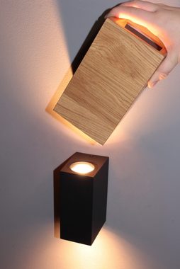 FISCHER & HONSEL LED Wandleuchte SHINE-WOOD, Ein-/Ausschalter, LED wechselbar, Made in Germany, langlebige LED
