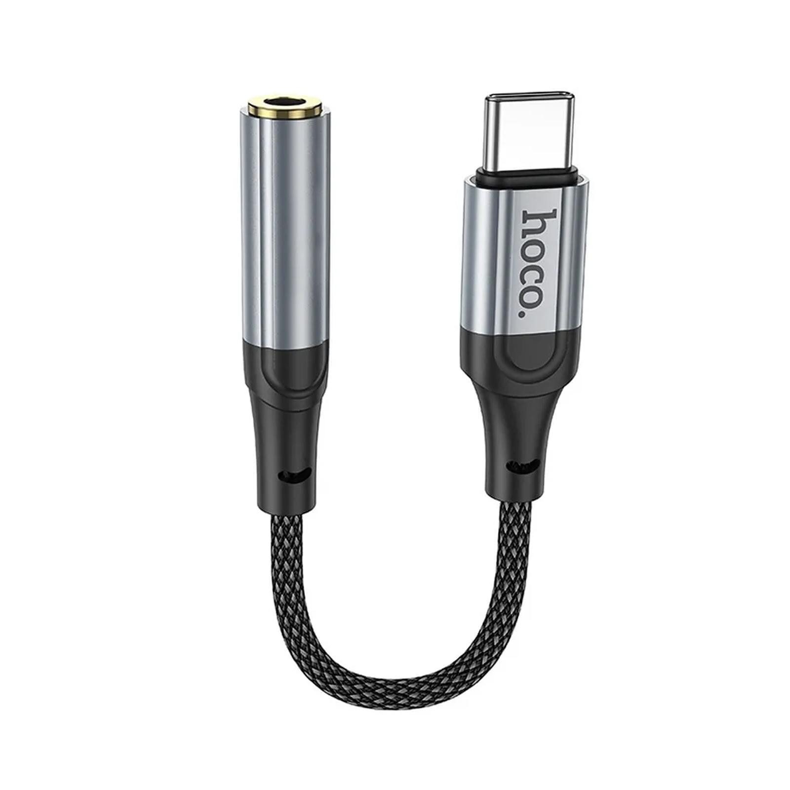 hoco. LS36 USB C Klinke Adapter 3.5 mm Audio Adapter Audio-Adapter zu USB Typ C, USB Typ C auf 3,5mm Klinke Adapter Audio Kabel kurz geflochten
