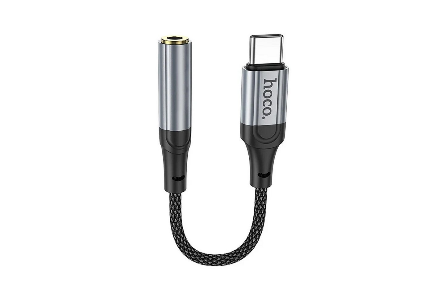 hoco. LS36 USB C Klinke Adapter 3.5 mm Audio Adapter Audio-Adapter zu USB Typ C, USB Typ C auf 3,5mm Klinke Adapter Audio Kabel kurz geflochten
