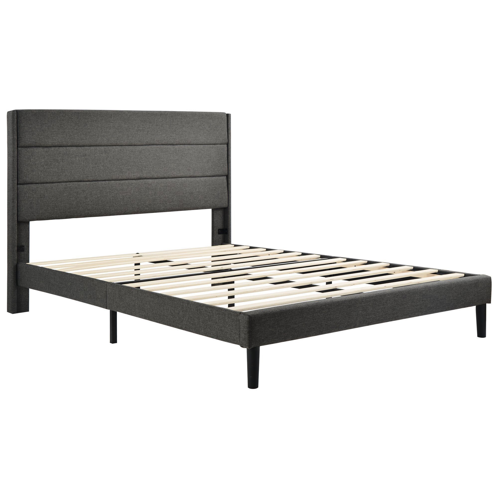 SIKAINI Polsterbett A-DJ-N616-WF212857AAE (Set, 1-tlg., mit Lattenrost), Polsterbett 90 x 200 cm, Bettgestell mit Lattenrost & Kopfteil