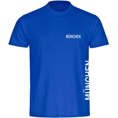 multifanshop T-Shirt Kinder München blau - Brust & Seite - Boy Girl