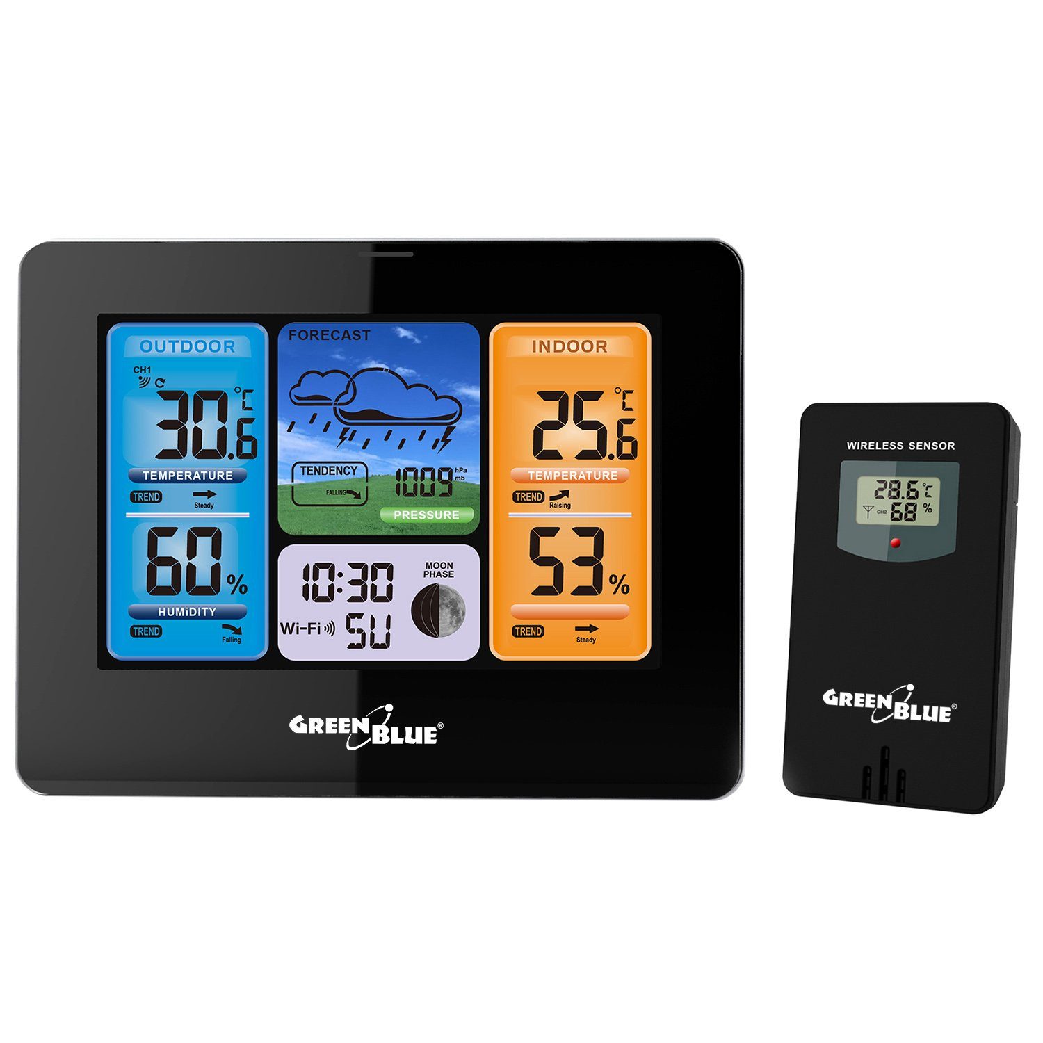 GreenBlue GB215 Wetterstation (Wetterstation WiFi App TUYA)