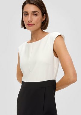 s.Oliver BLACK LABEL Minikleid Ärmelloses Etuikleid aus Viskosemix