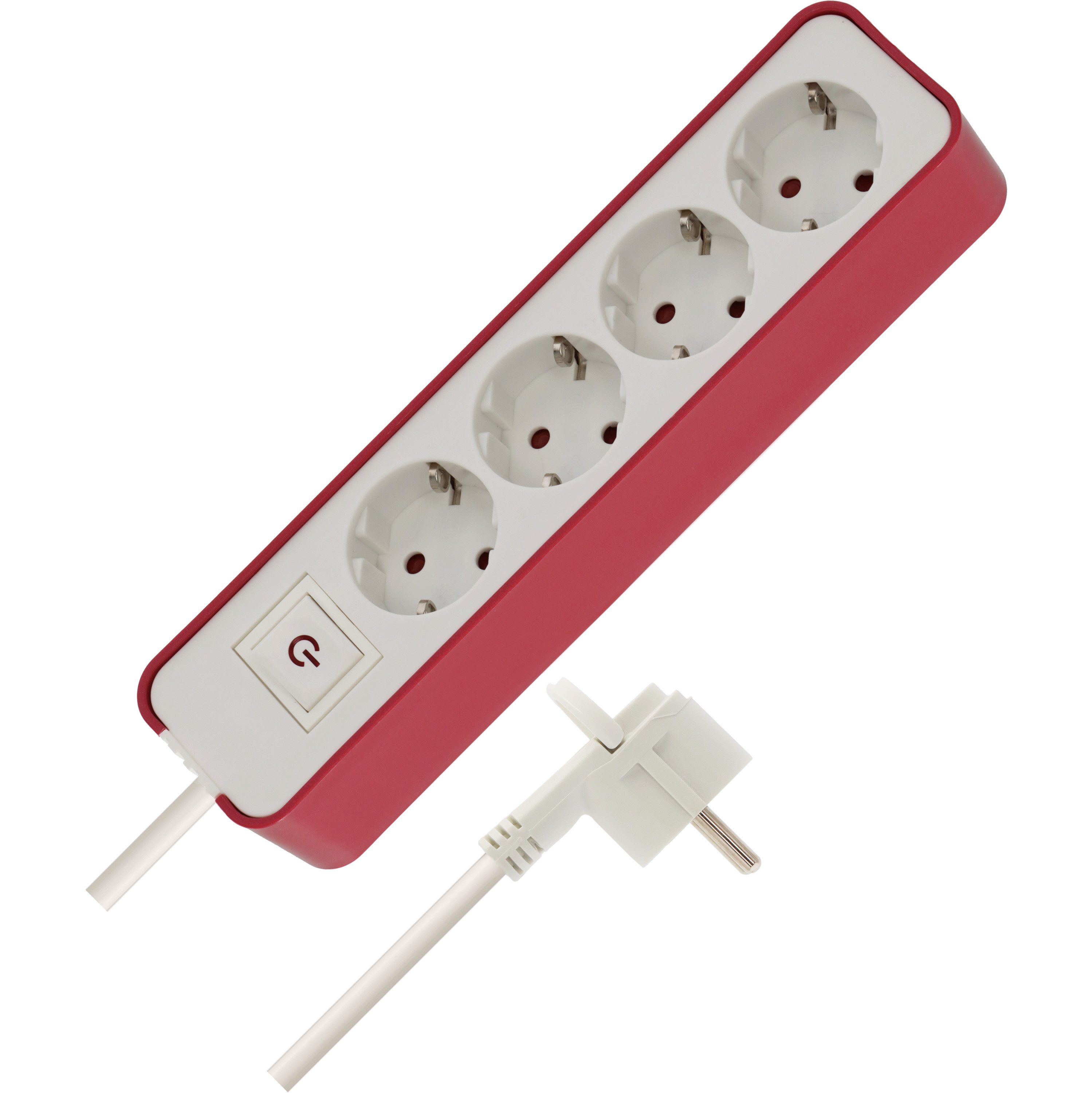Brennenstuhl Steckdosenleiste 4-fach mit Schalter, Flachstecker und 1,4m Kabel Steckdosenleiste 4-fach (Kabellänge 1.4 m)
