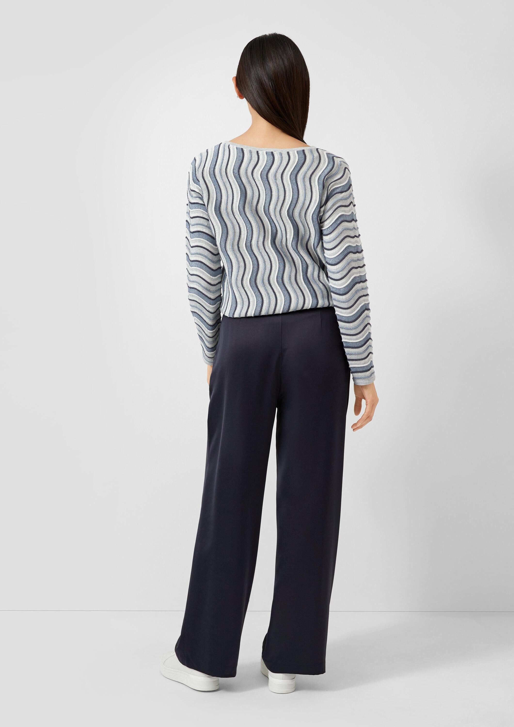 s.Oliver Chinos Hose Hose mit Extra Wide Leg und Gürtel im Relaxed Fit