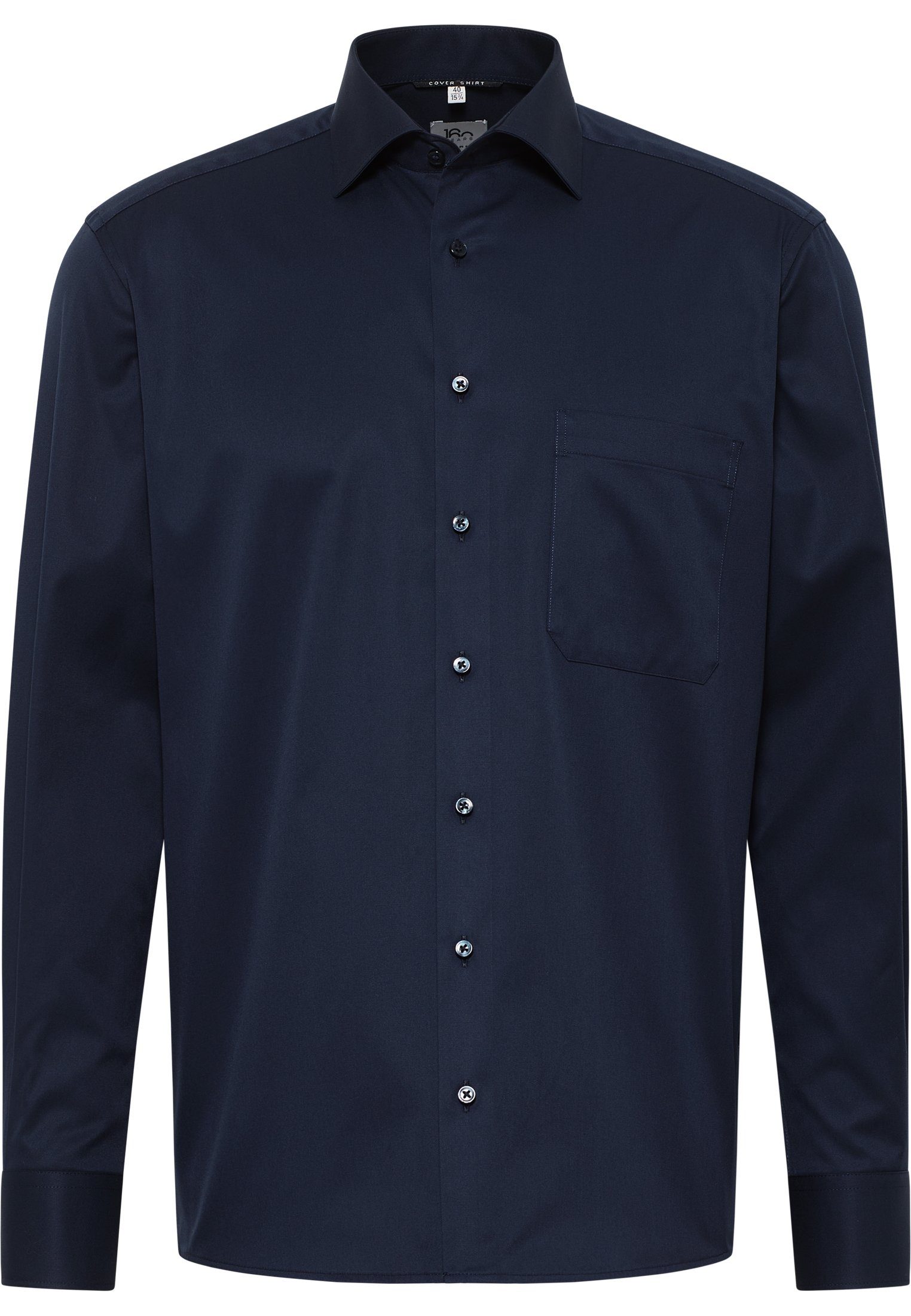 Langarmhemd navy Eterna COMFORT FIT