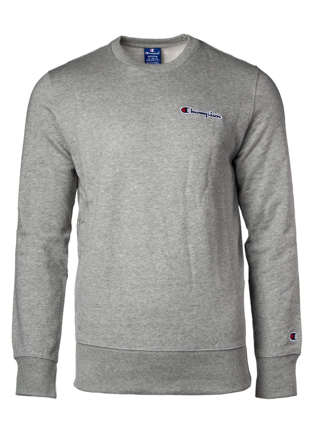 Champion Sweatshirt Herren Sweatshirt - Pullover, Logo-Stick, langarm Grau