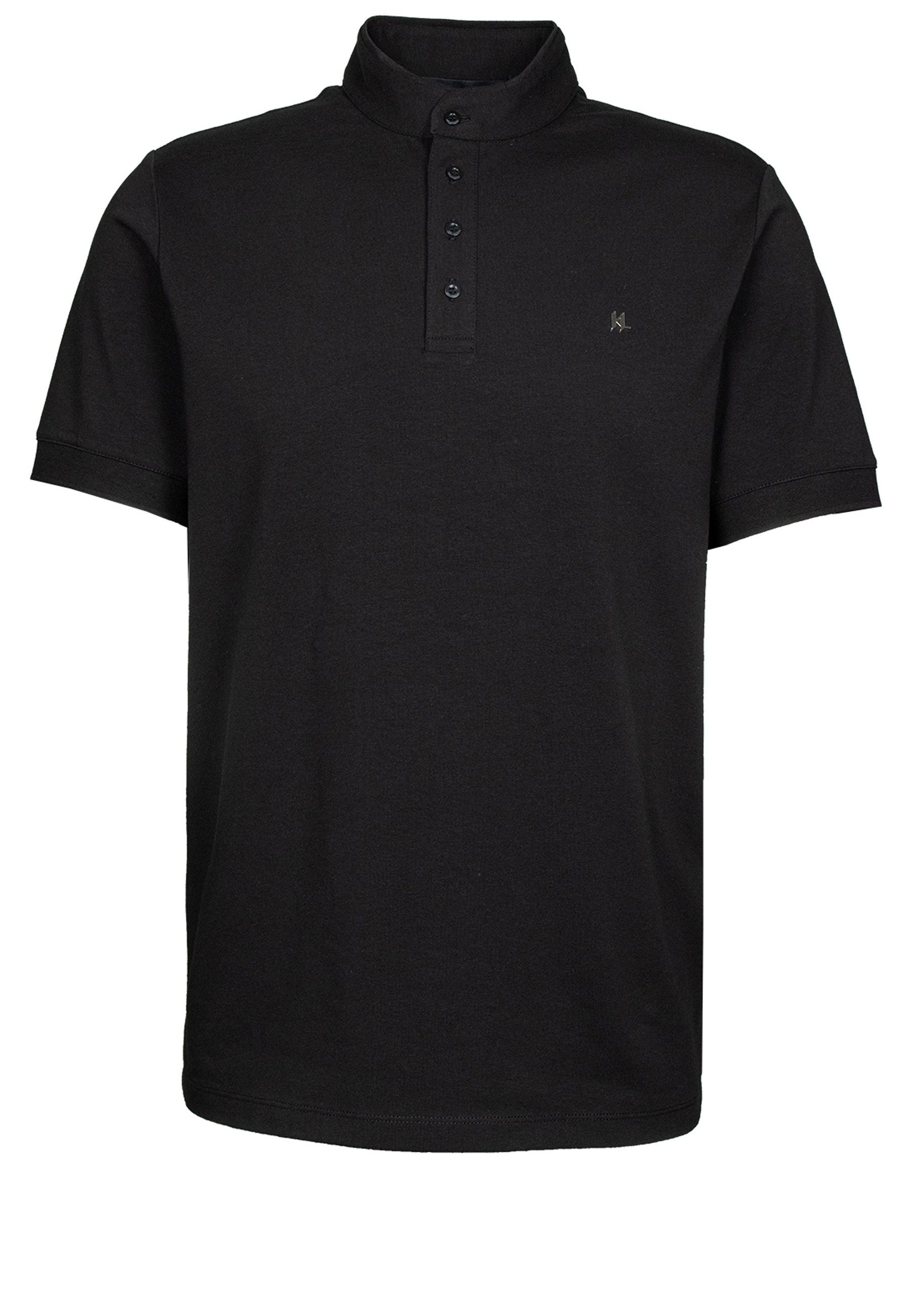LAGERFELD Poloshirt mit Stehkragen (1-tlg)