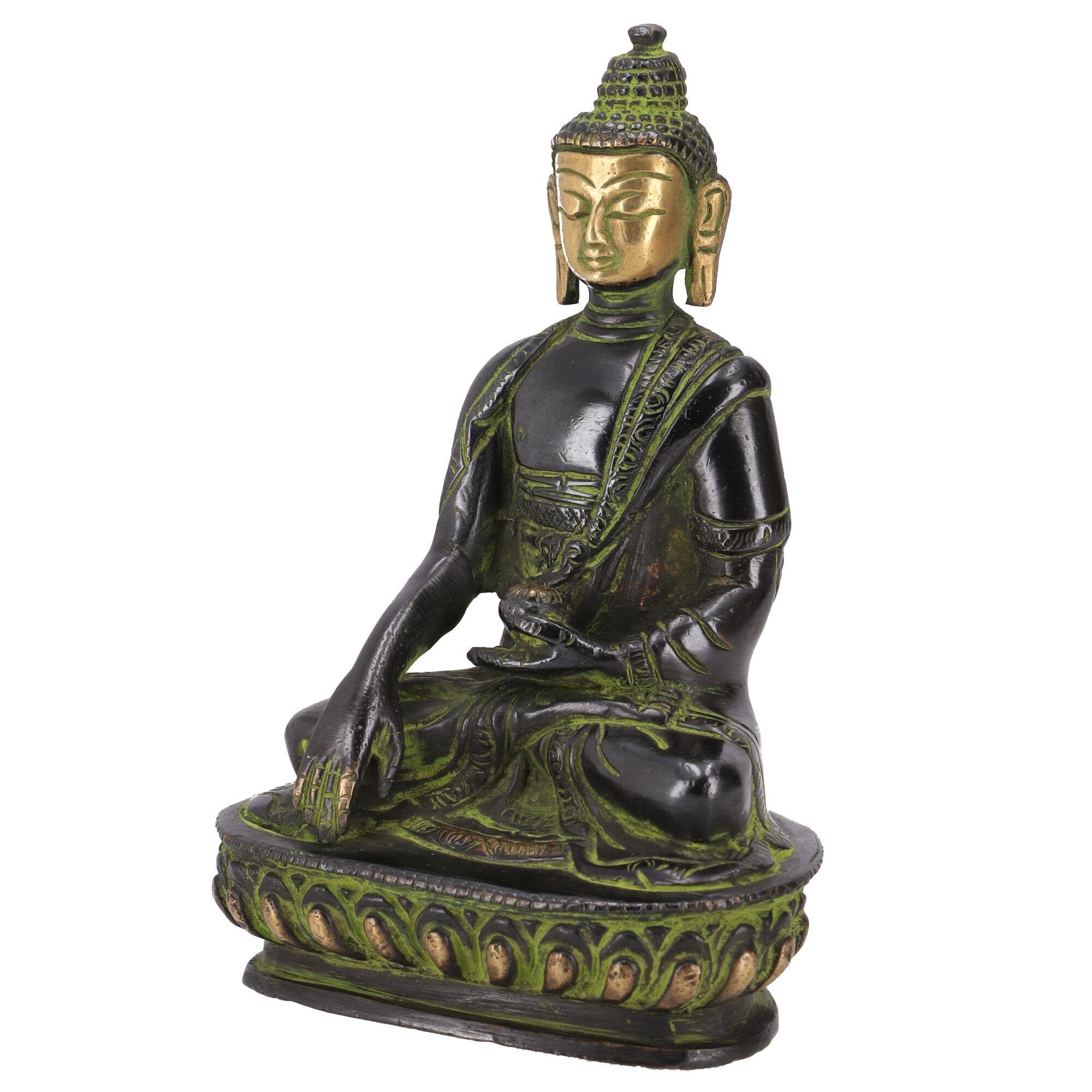 Buddha Bhumisparsa Guru-Shop 14.. aus Statue Mudra Buddhafigur Messing