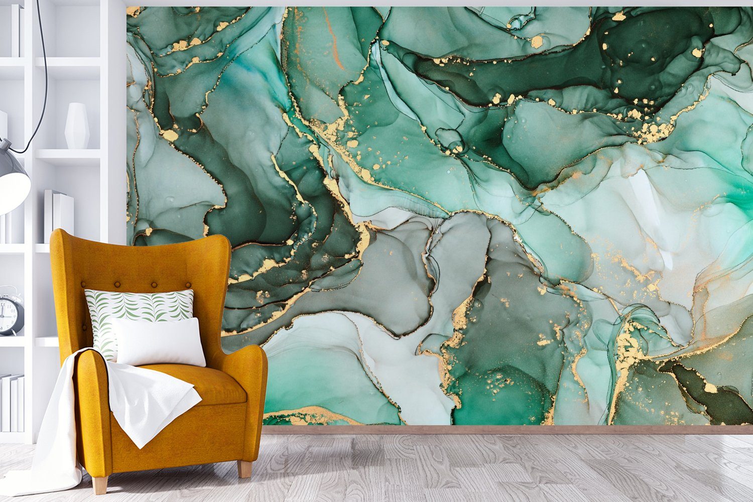 MuchoWow Fototapete Gold - Marmor - günstig online kaufen