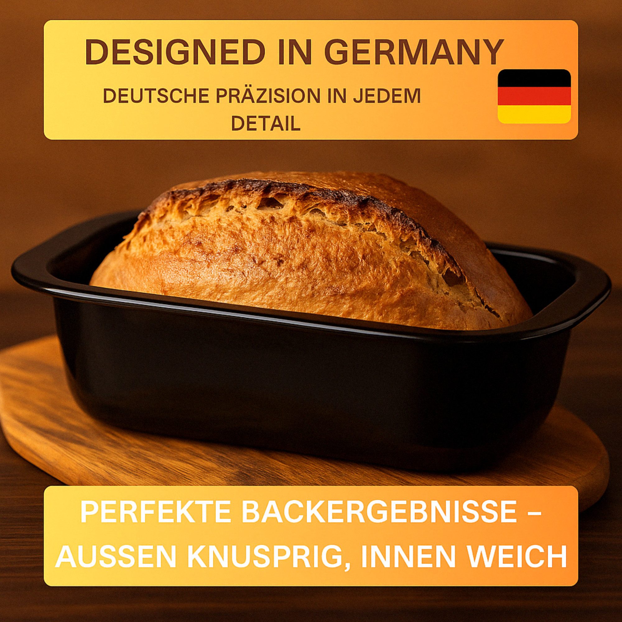Thiru Brotbackform Emaille - 35 cm - Schnittfest, kratzfest & hitzebeständig, (1-tlg)