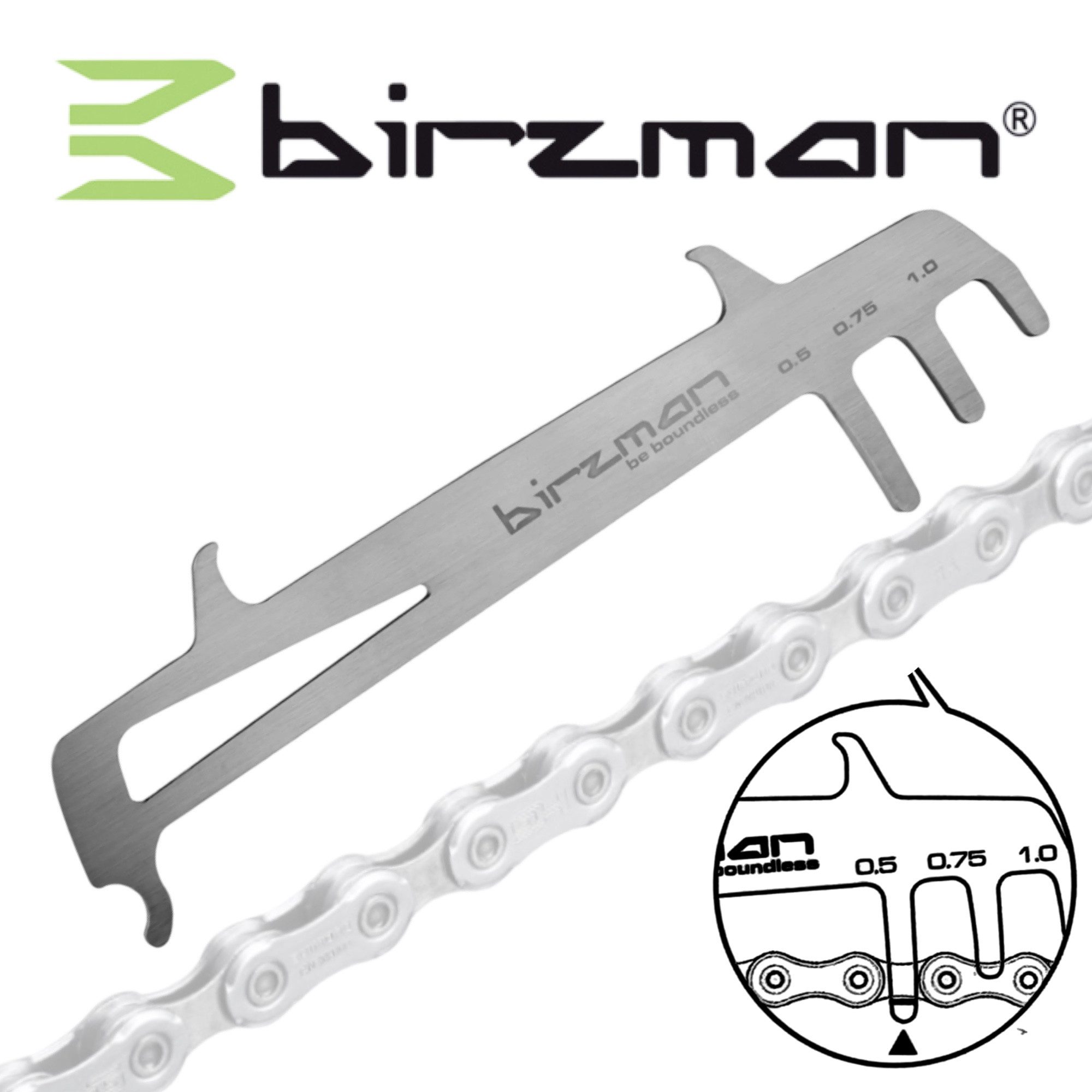 Birzman Fahrrad-Montageständer Birzman Kettenmesslehre für Fahrrad MTB E-Bike Road Verschleiß Service